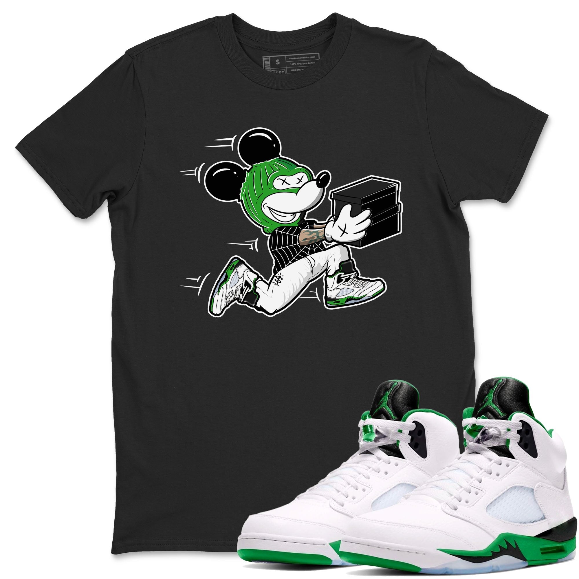 Thief Mouse snkmatch Tees - Air Jordan 5 Lucky Green