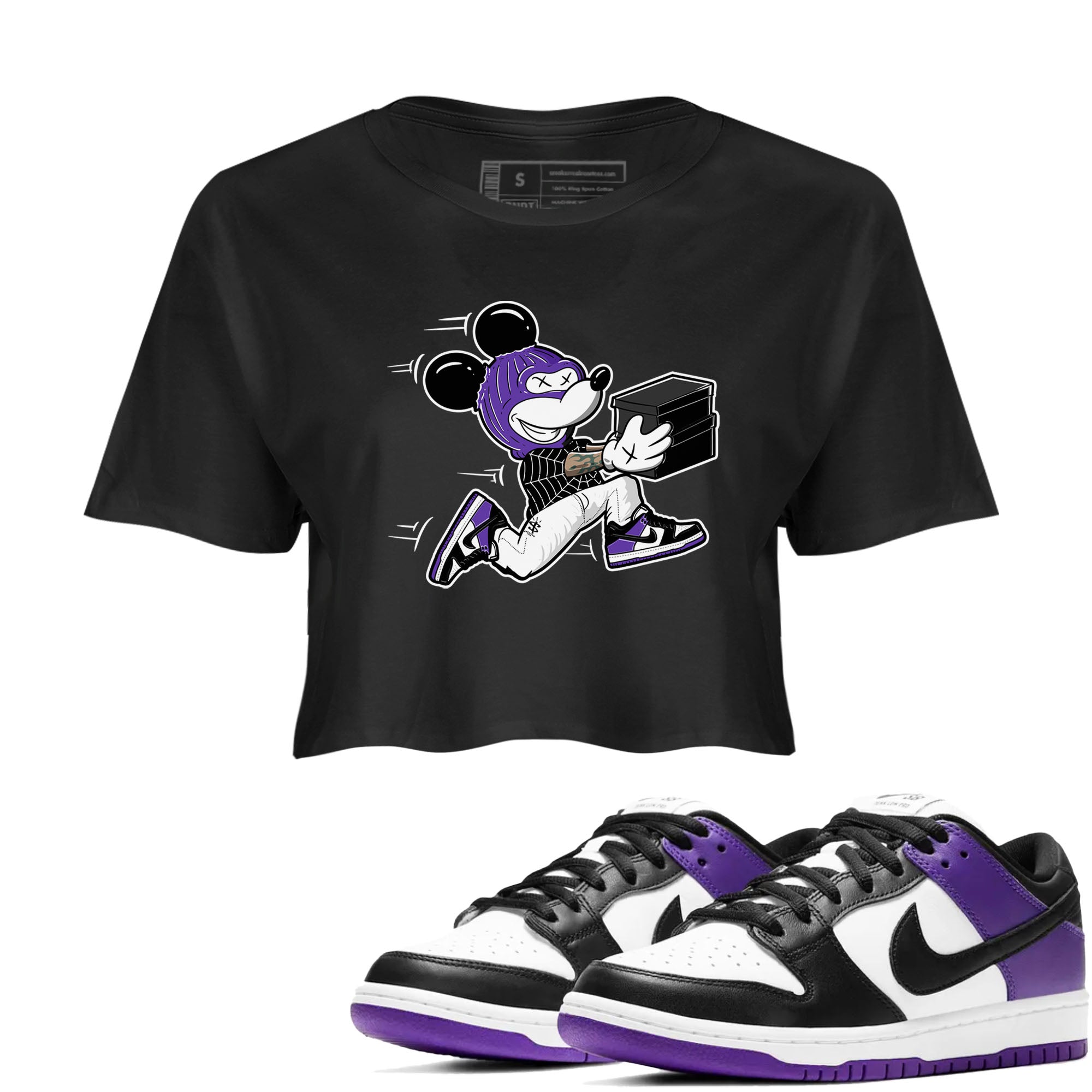 Thief Mouse snkmatch Women's Top - Dunk Low Court Purple
