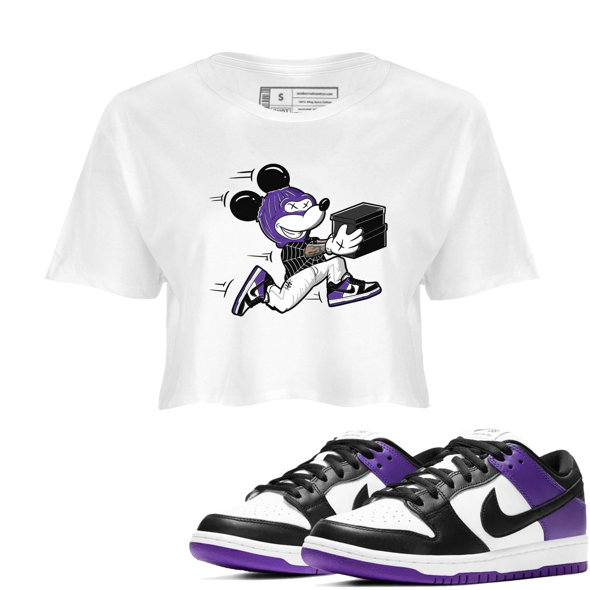 Thief Mouse snkmatch Women's Top - Dunk Low Court Purple