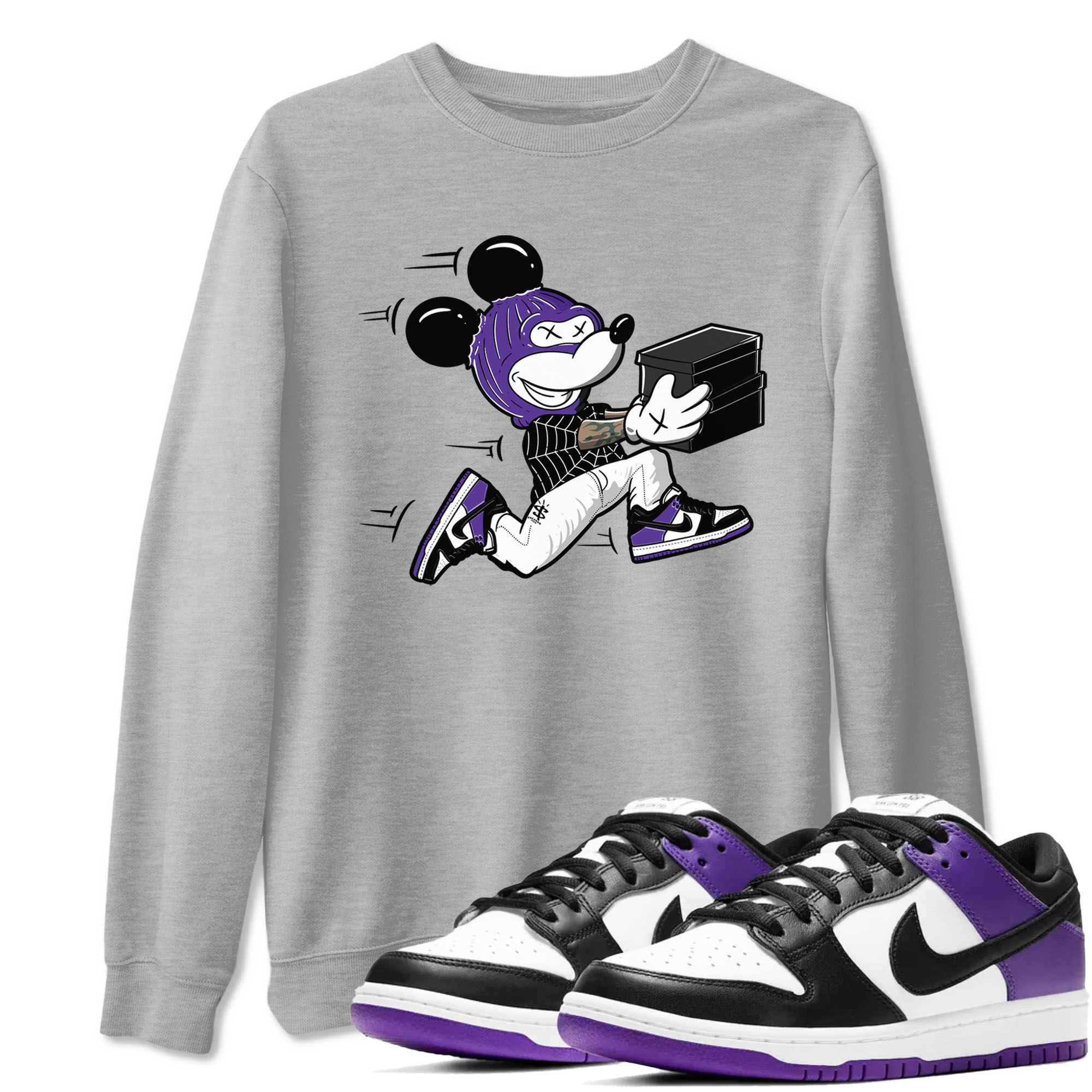 Thief Mouse snkmatch Tees - Dunk Low Court Purple