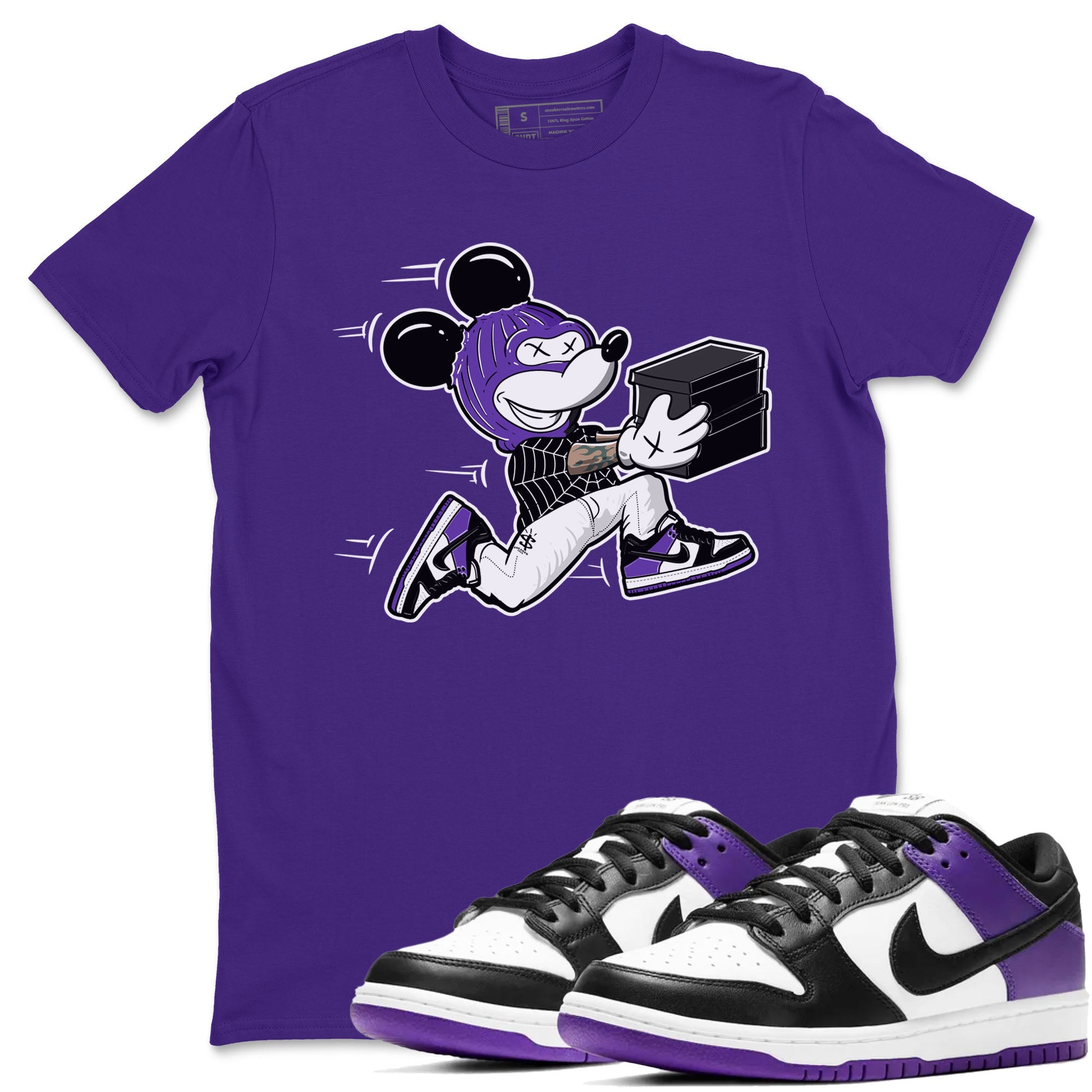 Thief Mouse snkmatch Tees - Dunk Low Court Purple