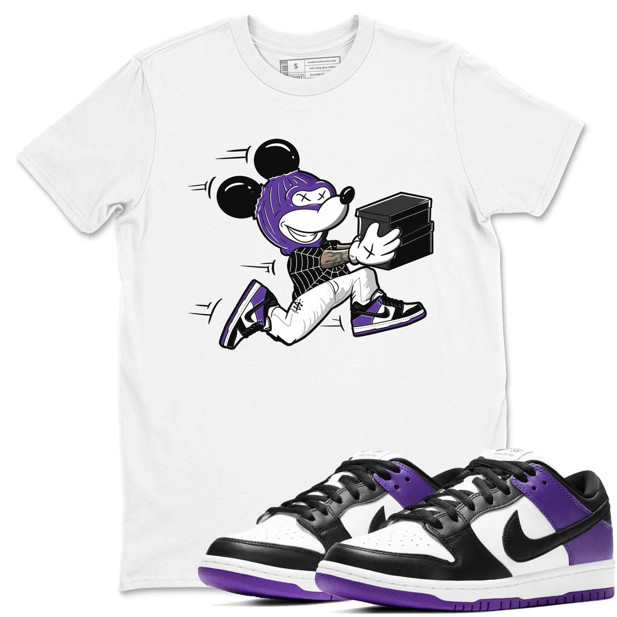Thief Mouse snkmatch Tees - Dunk Low Court Purple