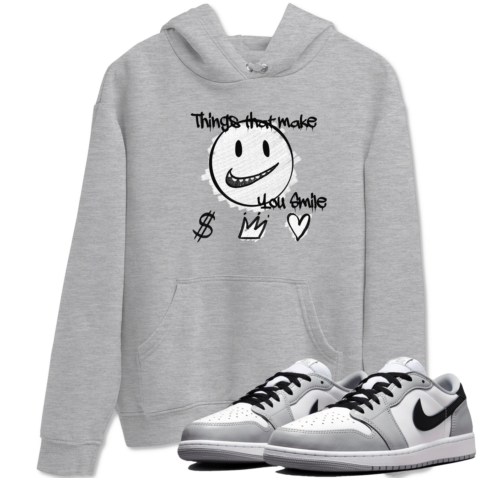 Things That Make You Smile snkmatch Tees - Air Jordan 1 Wolf Grey
