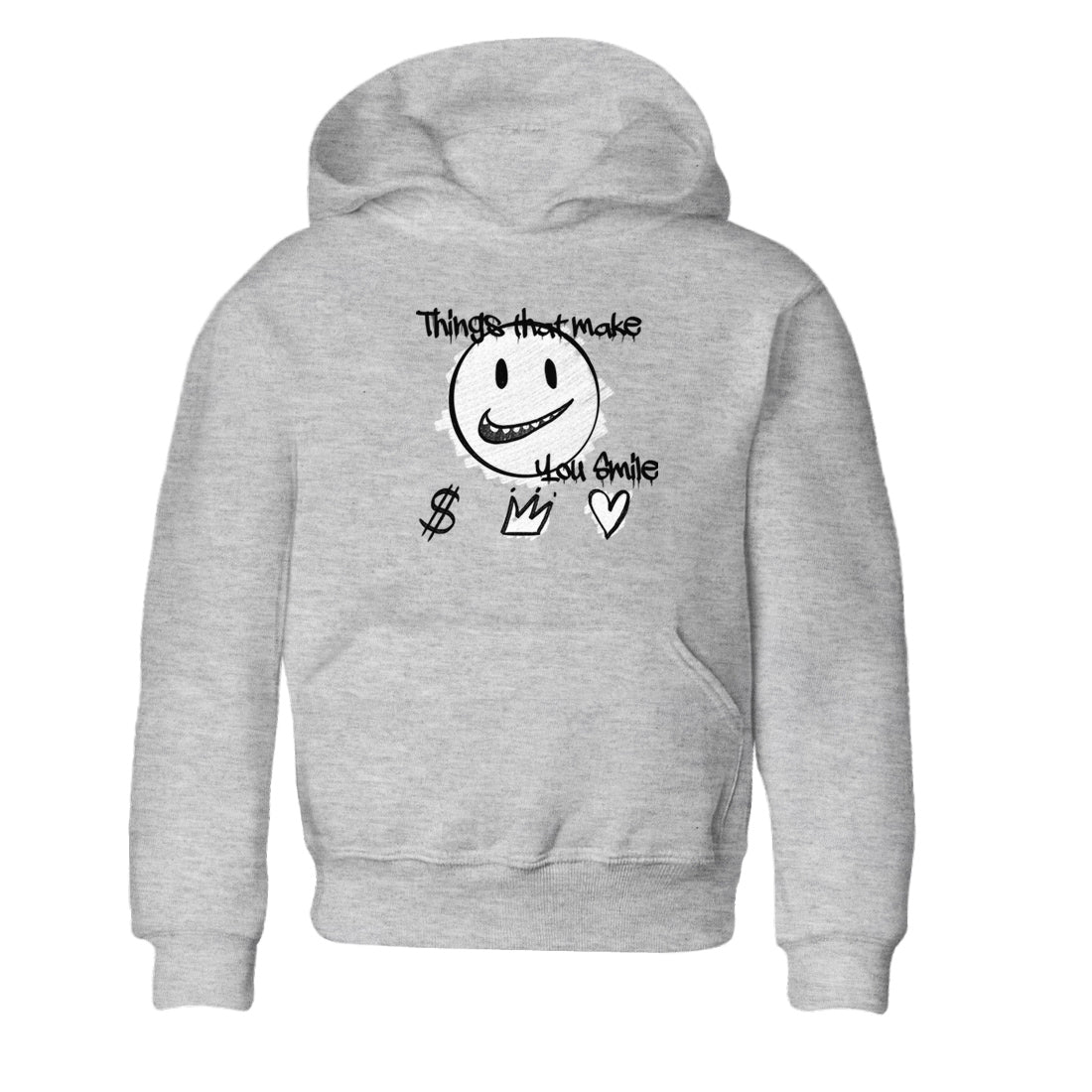 Things That Make You Smile snkmatch Tees Kids - Air Jordan 1 Wolf Grey