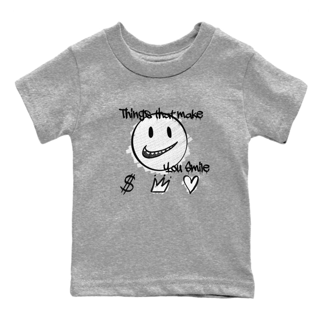 Things That Make You Smile snkmatch Tees Kids - Air Jordan 1 Wolf Grey