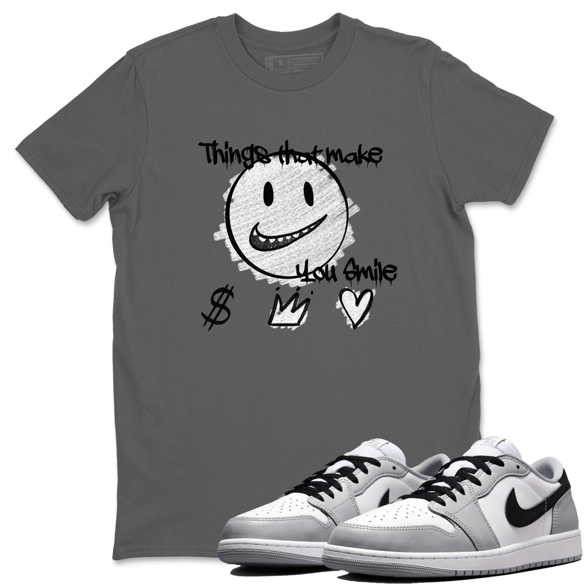 Things That Make You Smile snkmatch Tees - Air Jordan 1 Wolf Grey