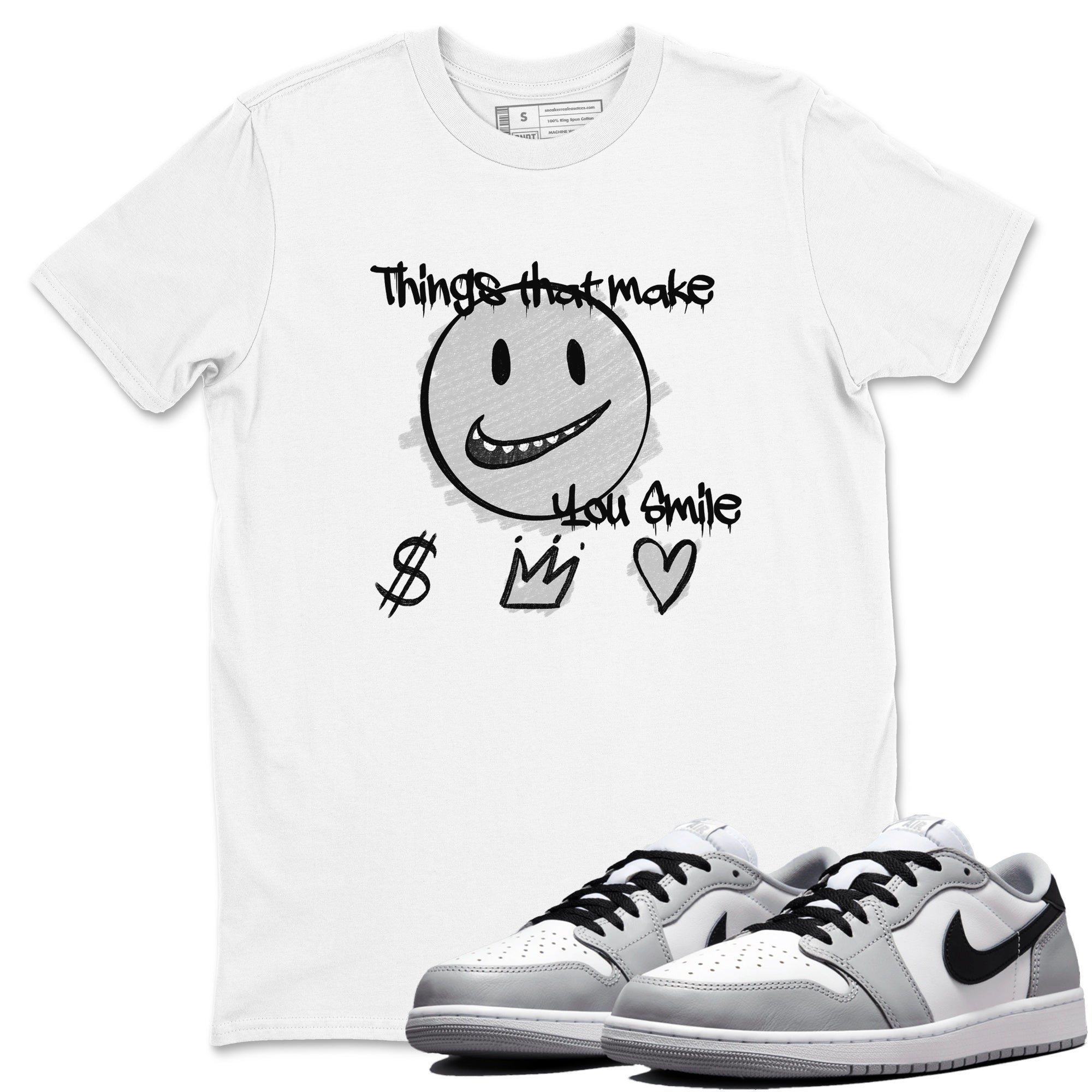 Things That Make You Smile snkmatch Tees - Air Jordan 1 Wolf Grey