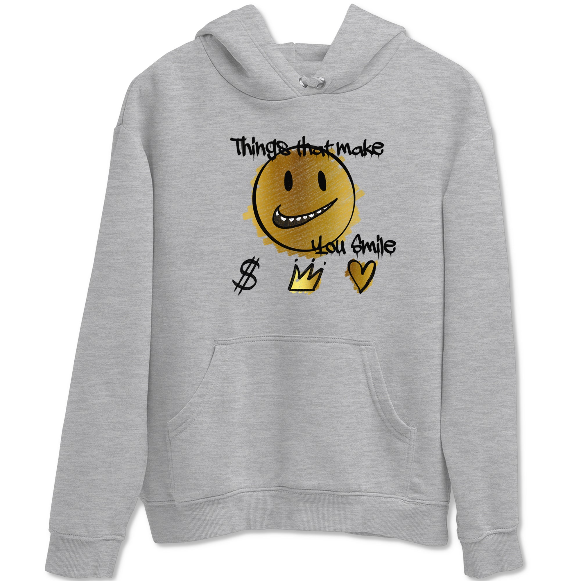 Things That Make You Smile snkmatch Tees - Air Jordan 1 Black Metallic Gold