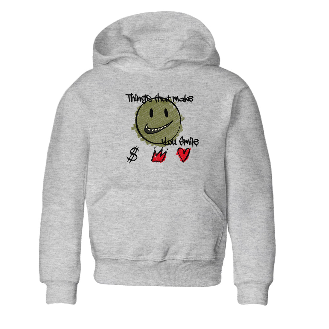 Things That Make You Smile snkmatch Tees Kids - Air Jordan 1 Travis Scott Medium Olive