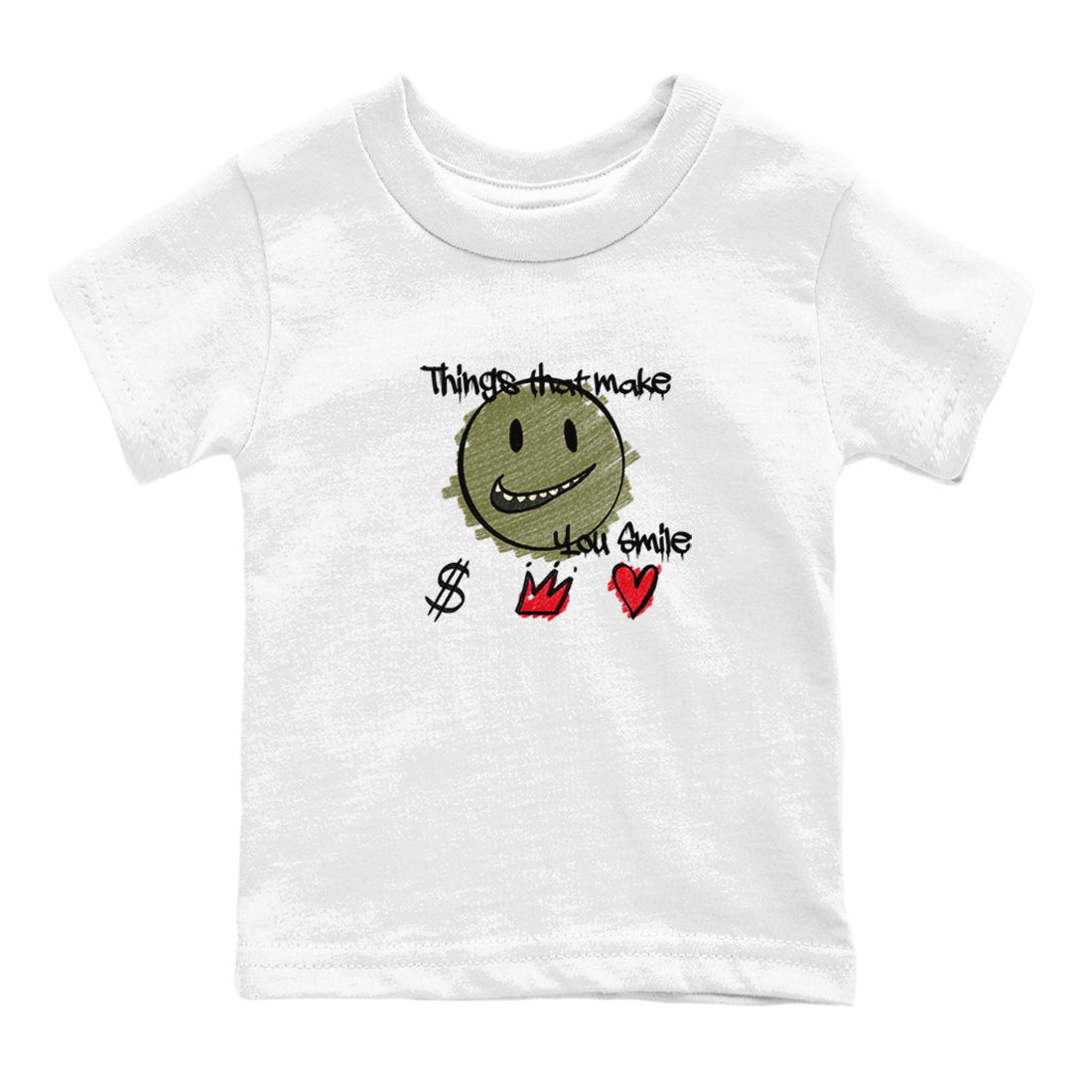 Things That Make You Smile snkmatch Tees Kids - Air Jordan 1 Travis Scott Medium Olive