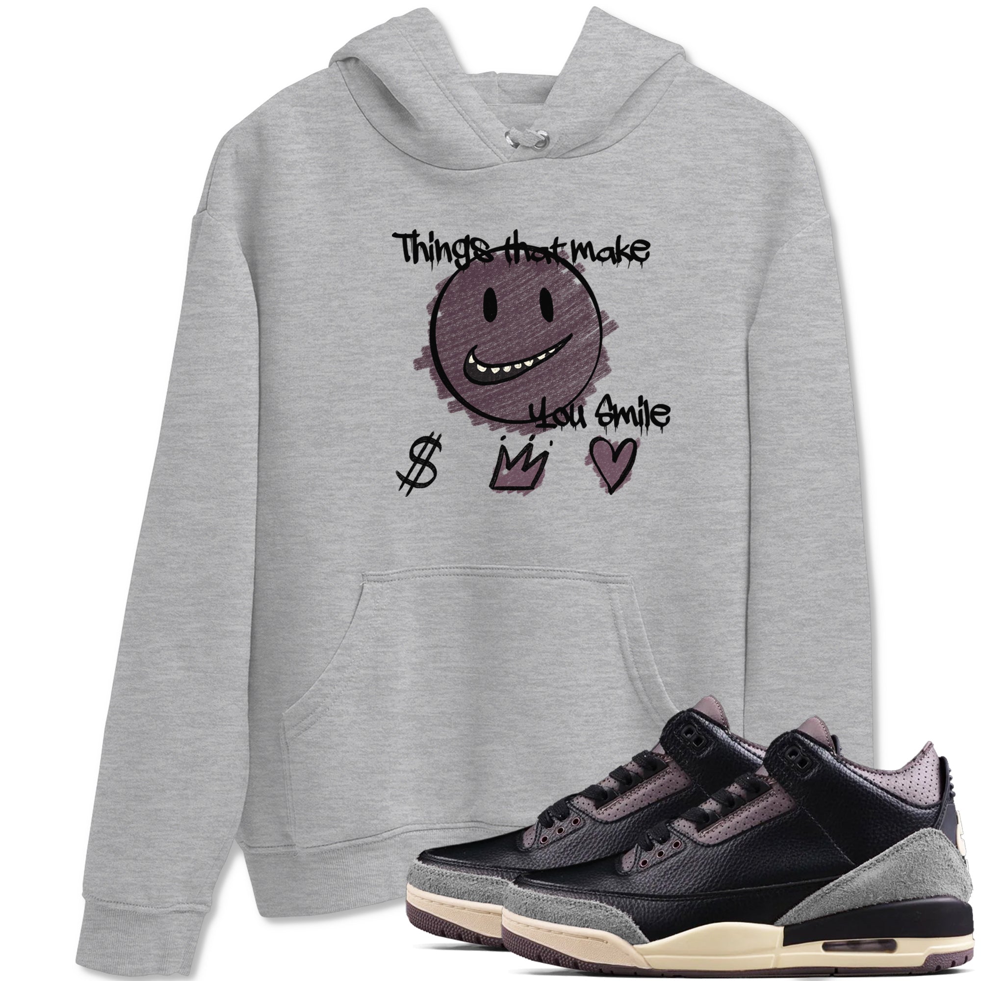 Things That Make You Smile snkmatch Tees - Air Jordan 3 A Ma Maniere x Black