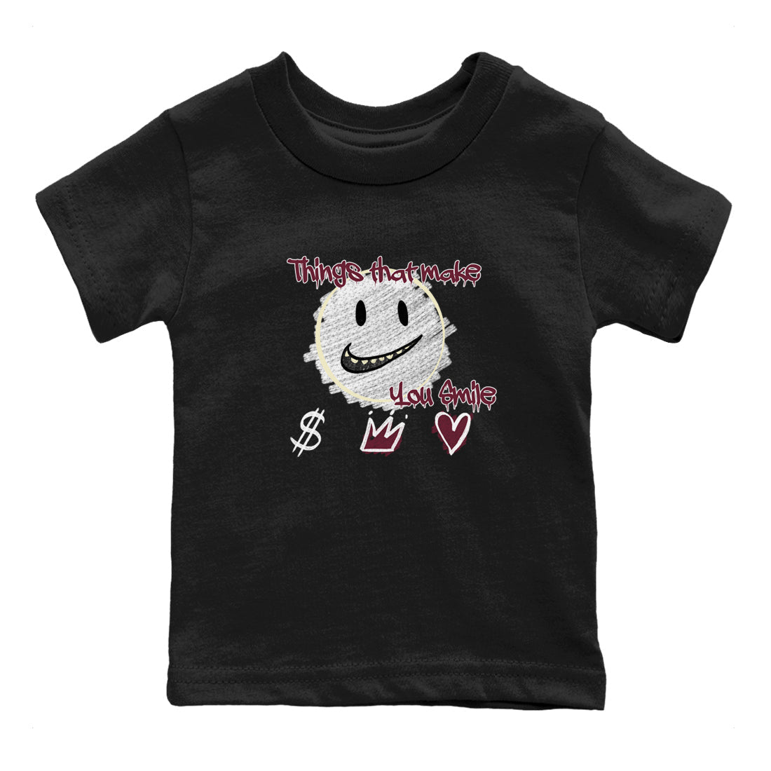 Things That Make You Smile snkmatch Tees Kids - Air Jordan 3 A Ma Maniere x Burgundy Crush