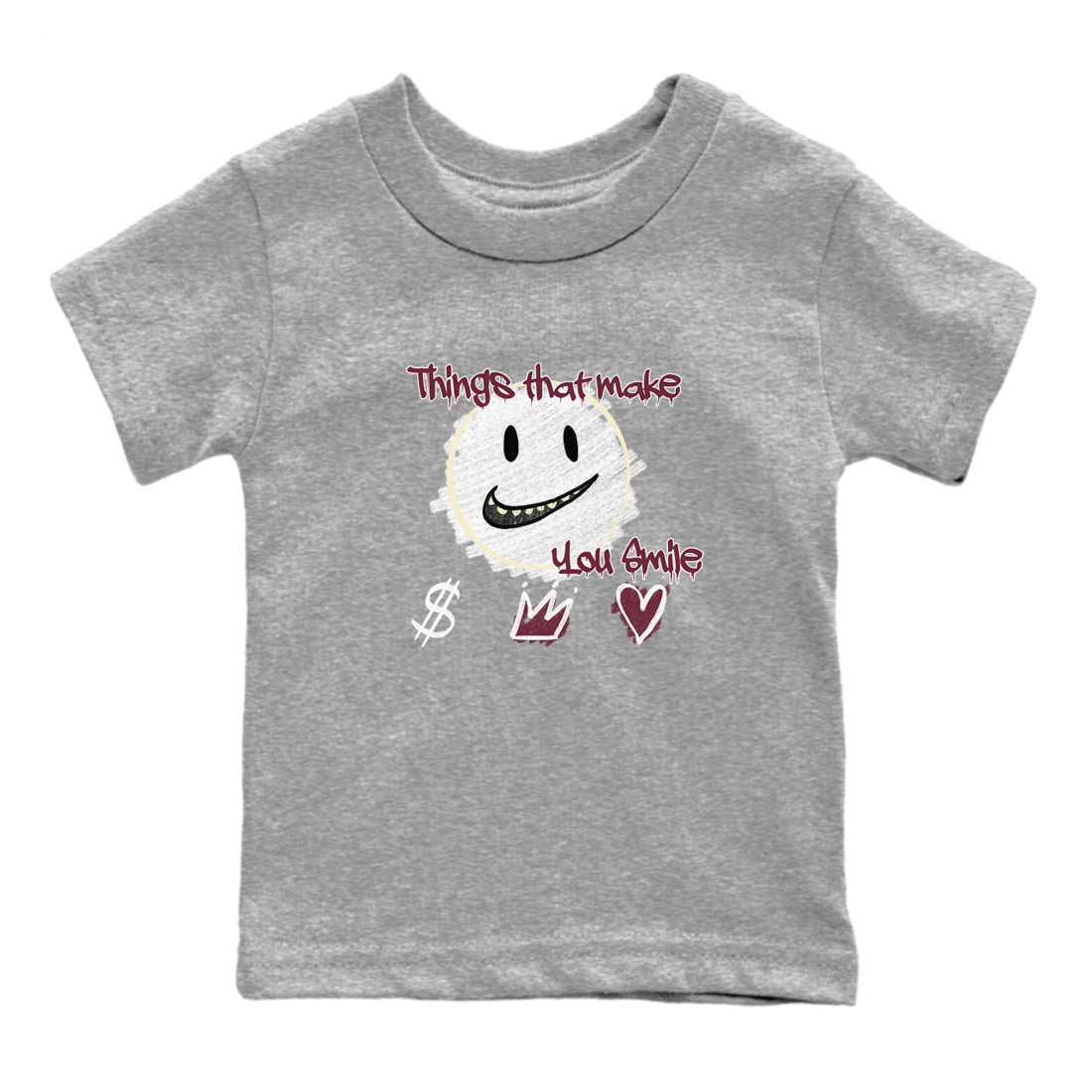 Things That Make You Smile snkmatch Tees Kids - Air Jordan 3 A Ma Maniere x Burgundy Crush