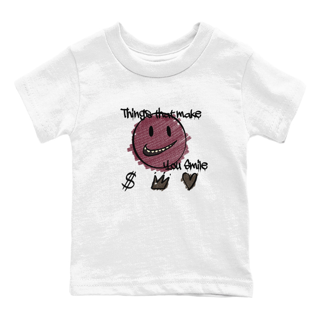 Things That Make You Smile snkmatch Tees Kids - Air Jordan 3 A Ma Maniere x Burgundy Crush
