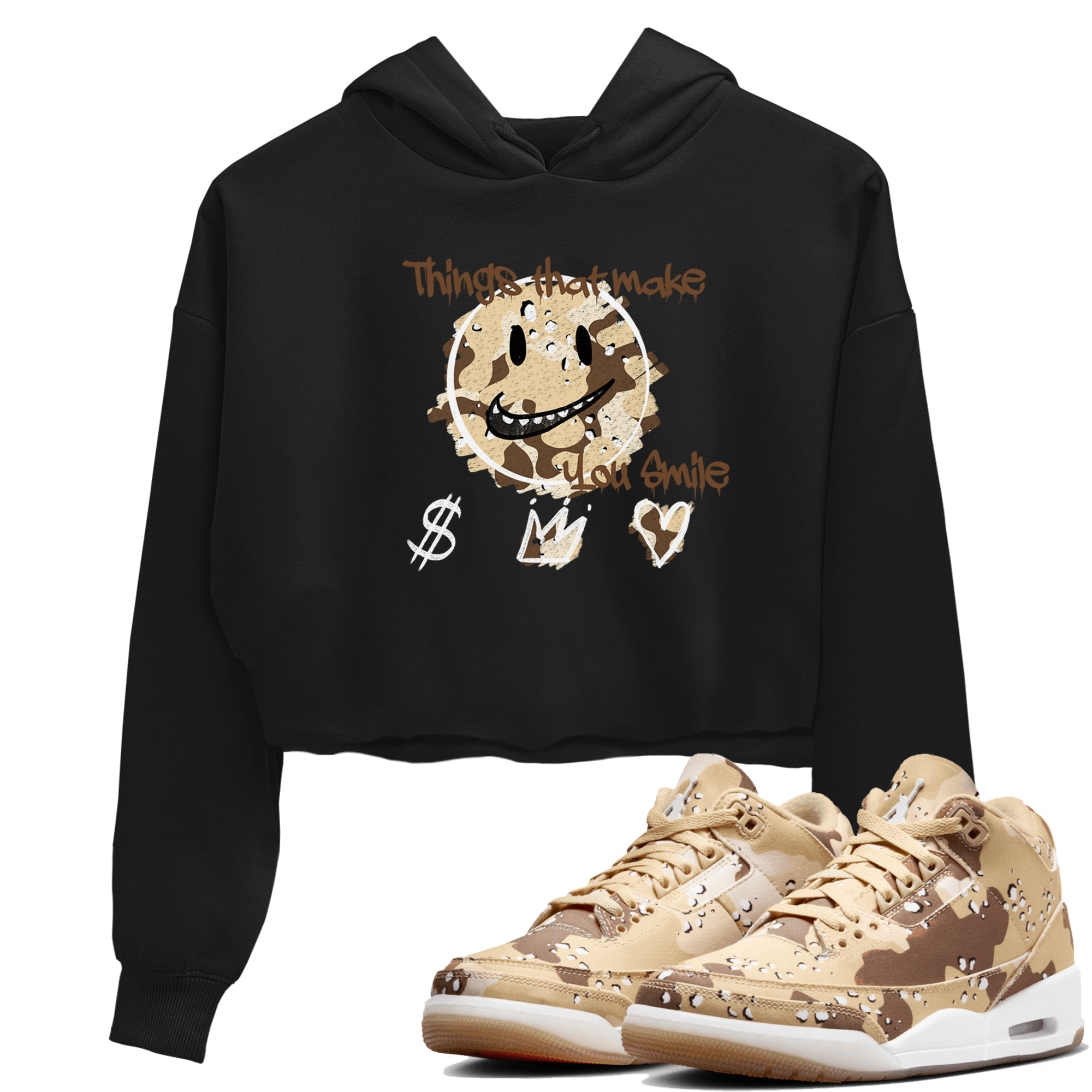 Things That Make You Smile snkmatch Women's Top - Air Jordan 3 Desert Camo