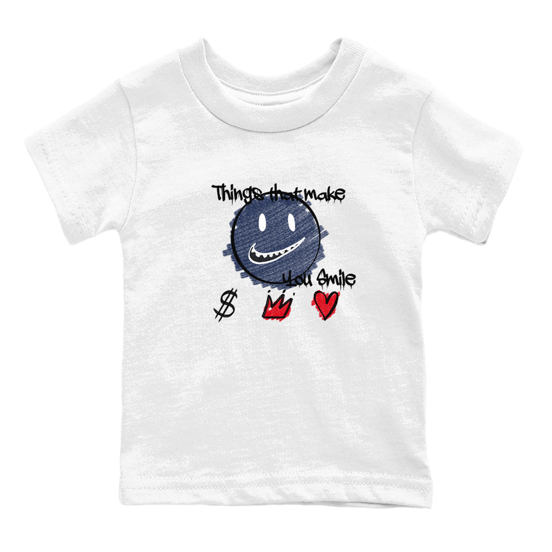 Things That Make You Smile snkmatch Tees Kids - Air Jordan 6 White And Midnight Navy