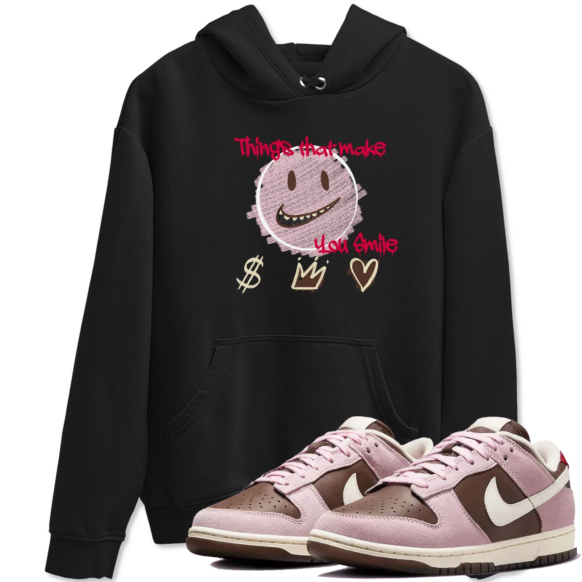 Things That Make You Smile snkmatch Tees - Dunk Cacao Wow And Pink Foam
