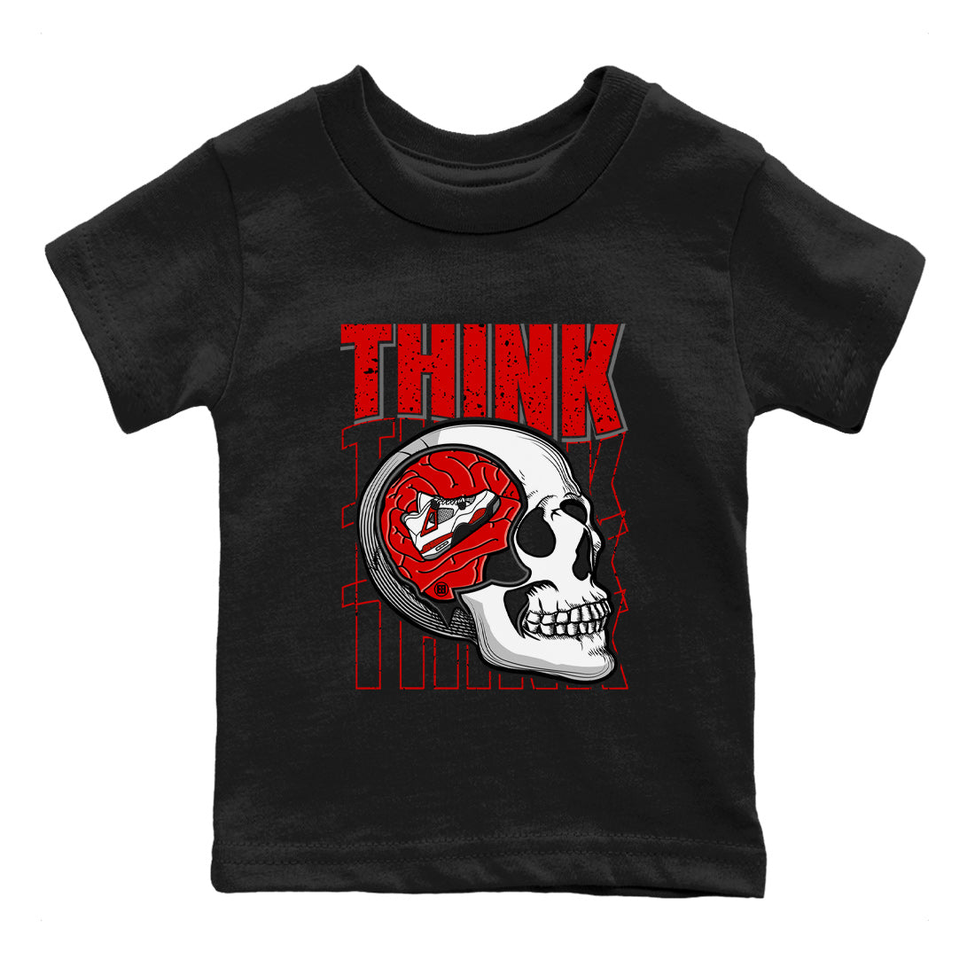 Think Think Think Kids Tops - Air Jordan 4 Red Cement