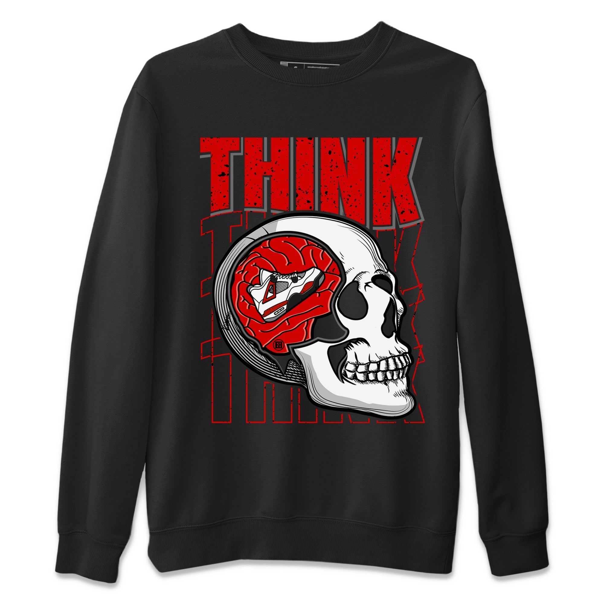 Think Think Think Unisex Tops - Air Jordan 4 Red Cement