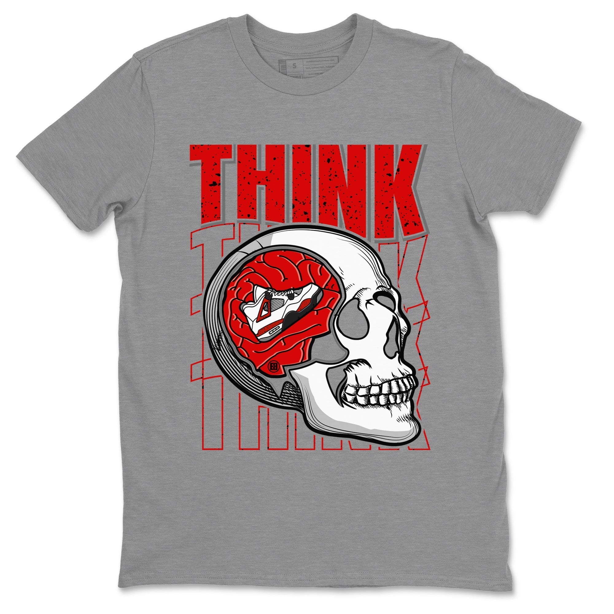 Think Think Think Unisex Tops - Air Jordan 4 Red Cement