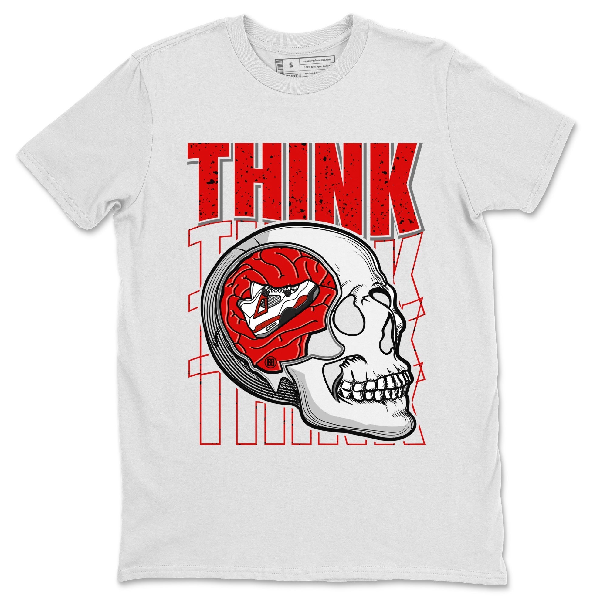 Think Think Think Unisex Tops - Air Jordan 4 Red Cement