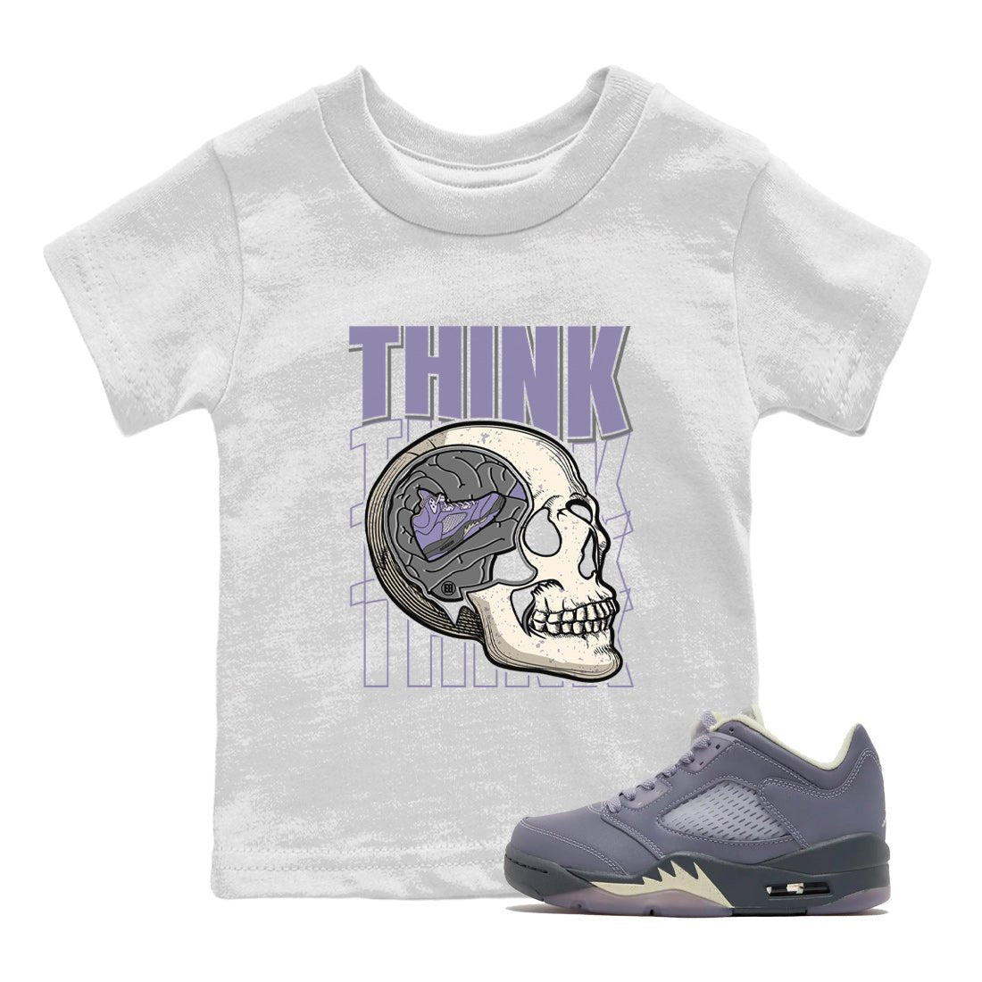 Think Think Think Kids Tops - Air Jordan 5 Indigo Haze