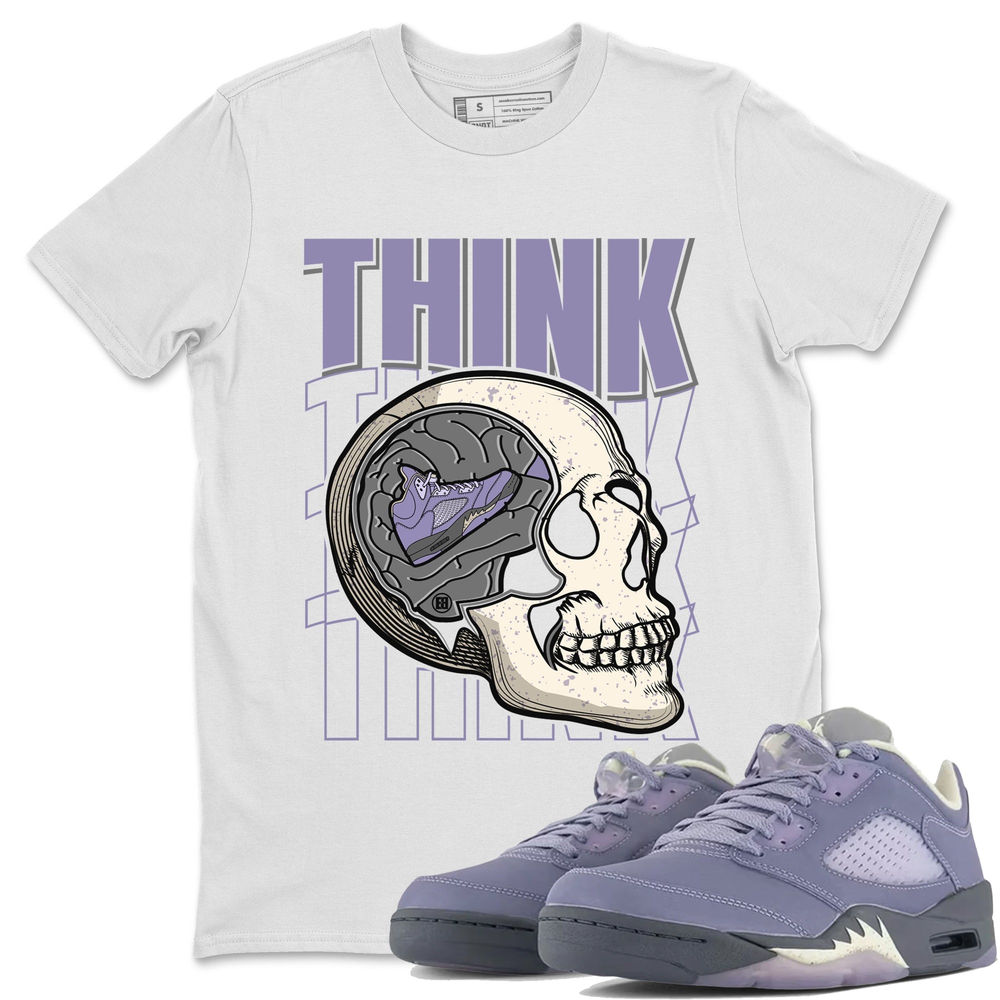 Think Think Think Unisex Tops - Air Jordan 5 Indigo Haze