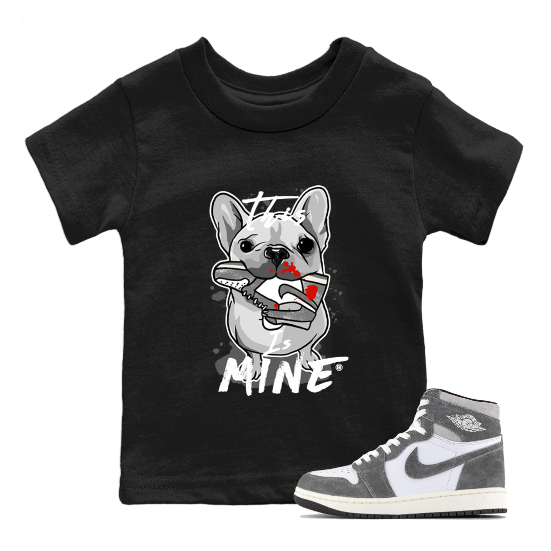 This Is Mine Kids Tops - Air Jordan 1 Washed Heritage