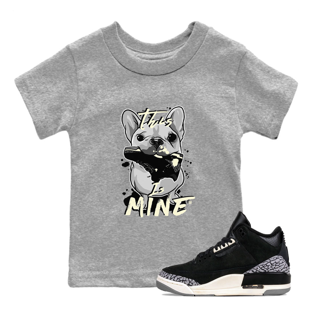 This Is Mine snkmatch Tee Kids - Air Jordan 3 Off Noir