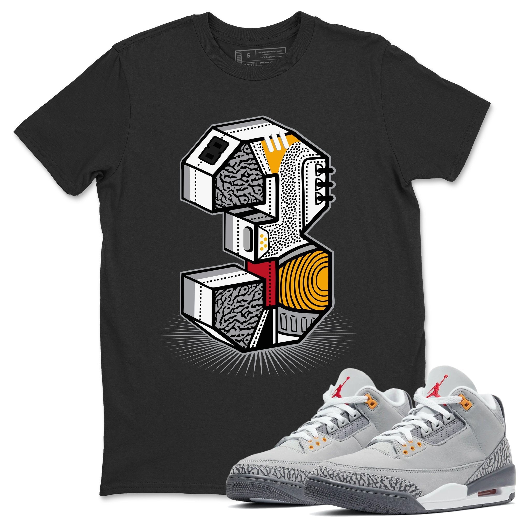 Three Statue Unisex Tops - Air Jordan 3 Cool Grey