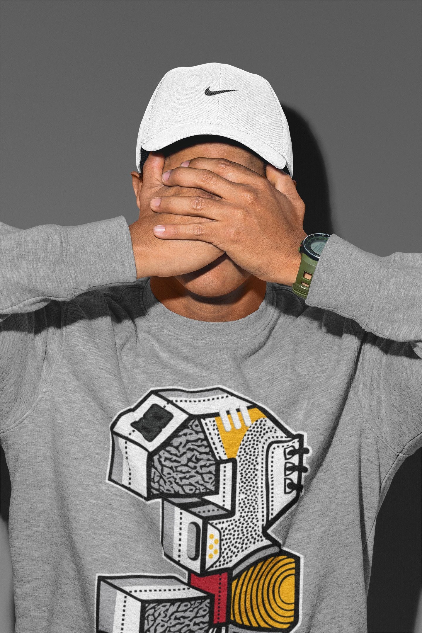 Three Statue Unisex Tops - Air Jordan 3 Cool Grey