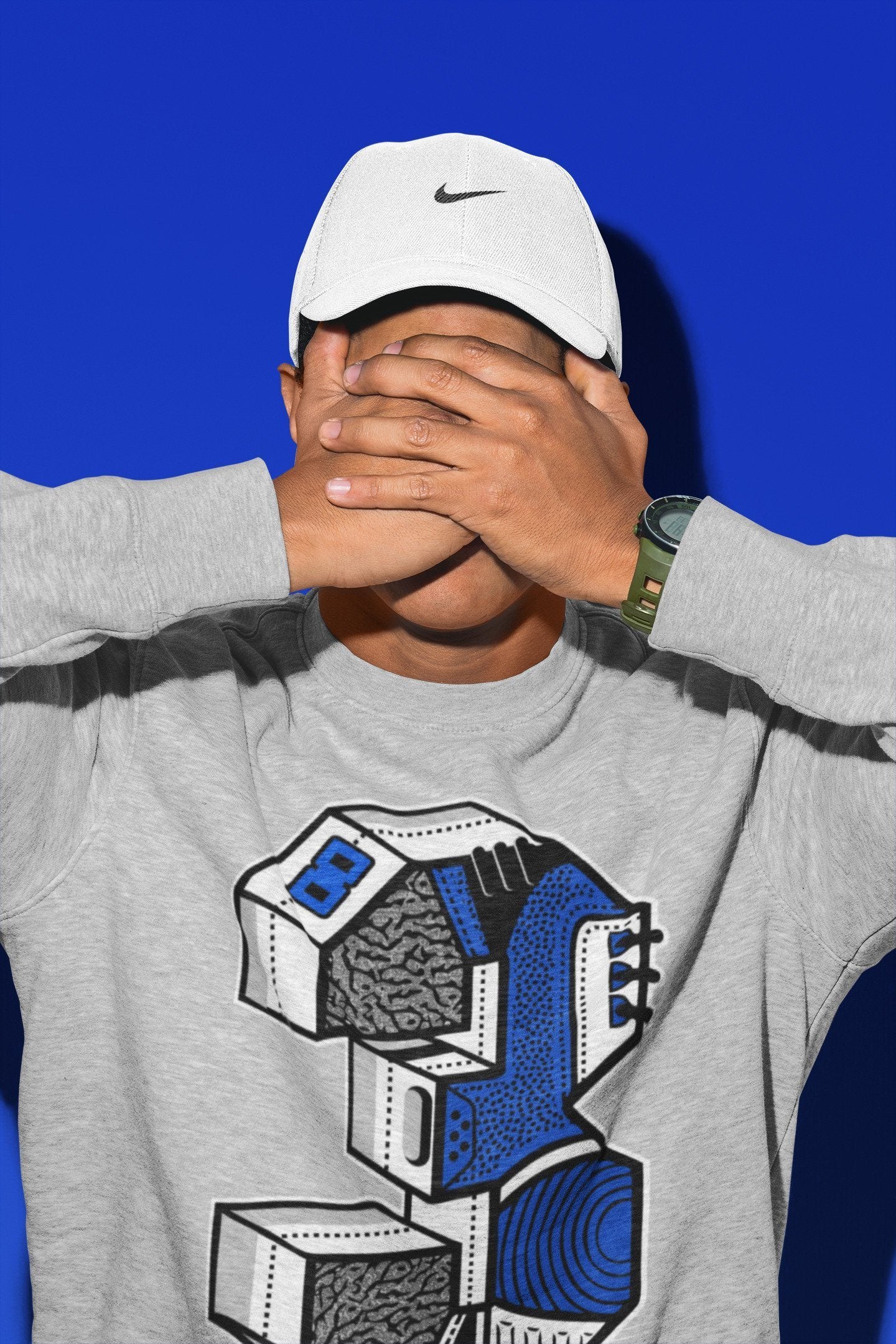 Three Statue Unisex Tops - Air Jordan 3 Racer Blue