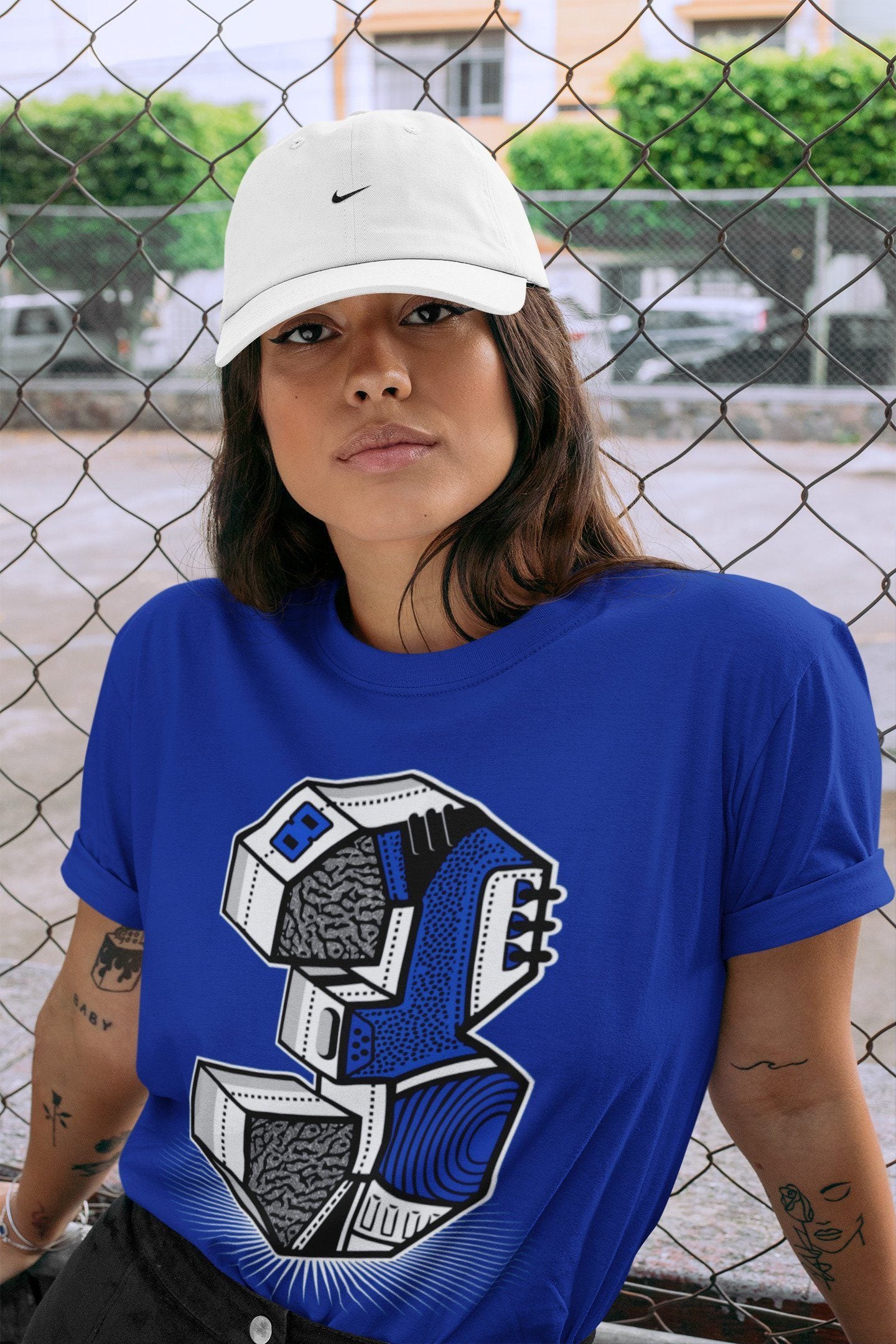Three Statue Unisex Tops - Air Jordan 3 Racer Blue