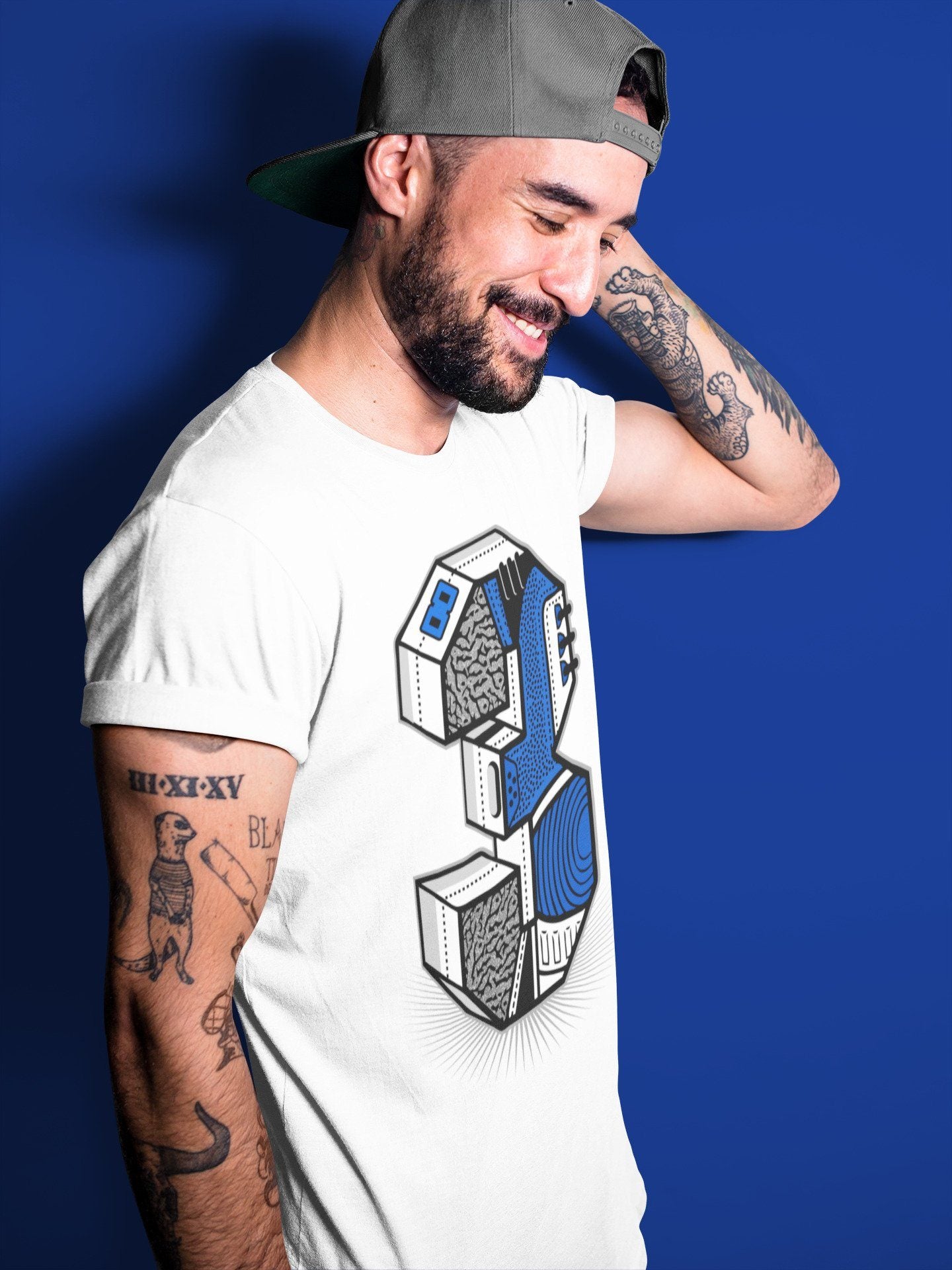Three Statue Unisex Tops - Air Jordan 3 Racer Blue