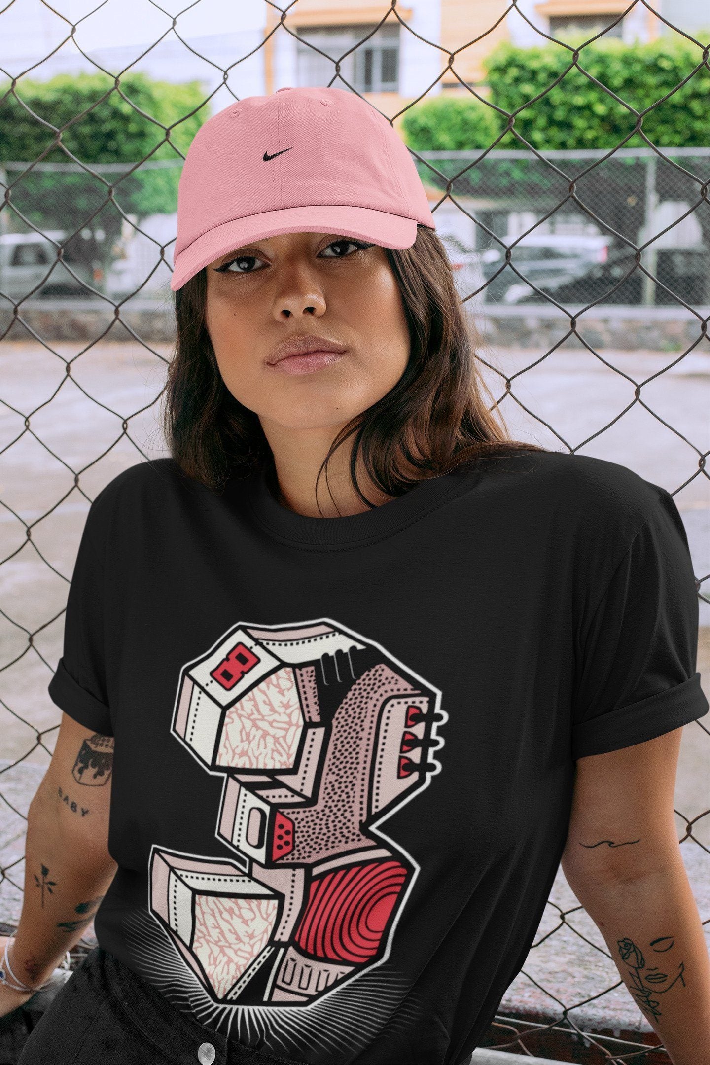 Three Statue Unisex Tops - Air Jordan 3 Rust Pink