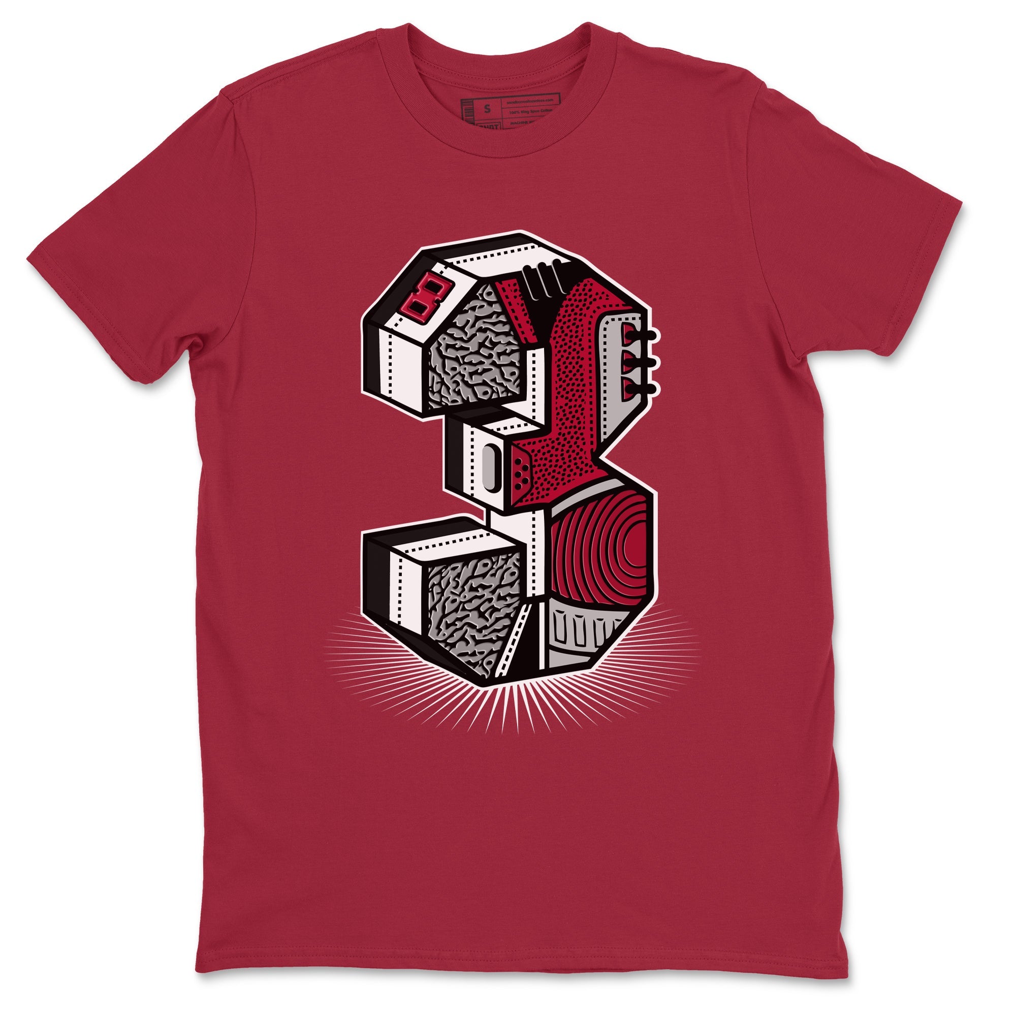 Three Statue Unisex Tops - Air Jordan 3 Cardinal