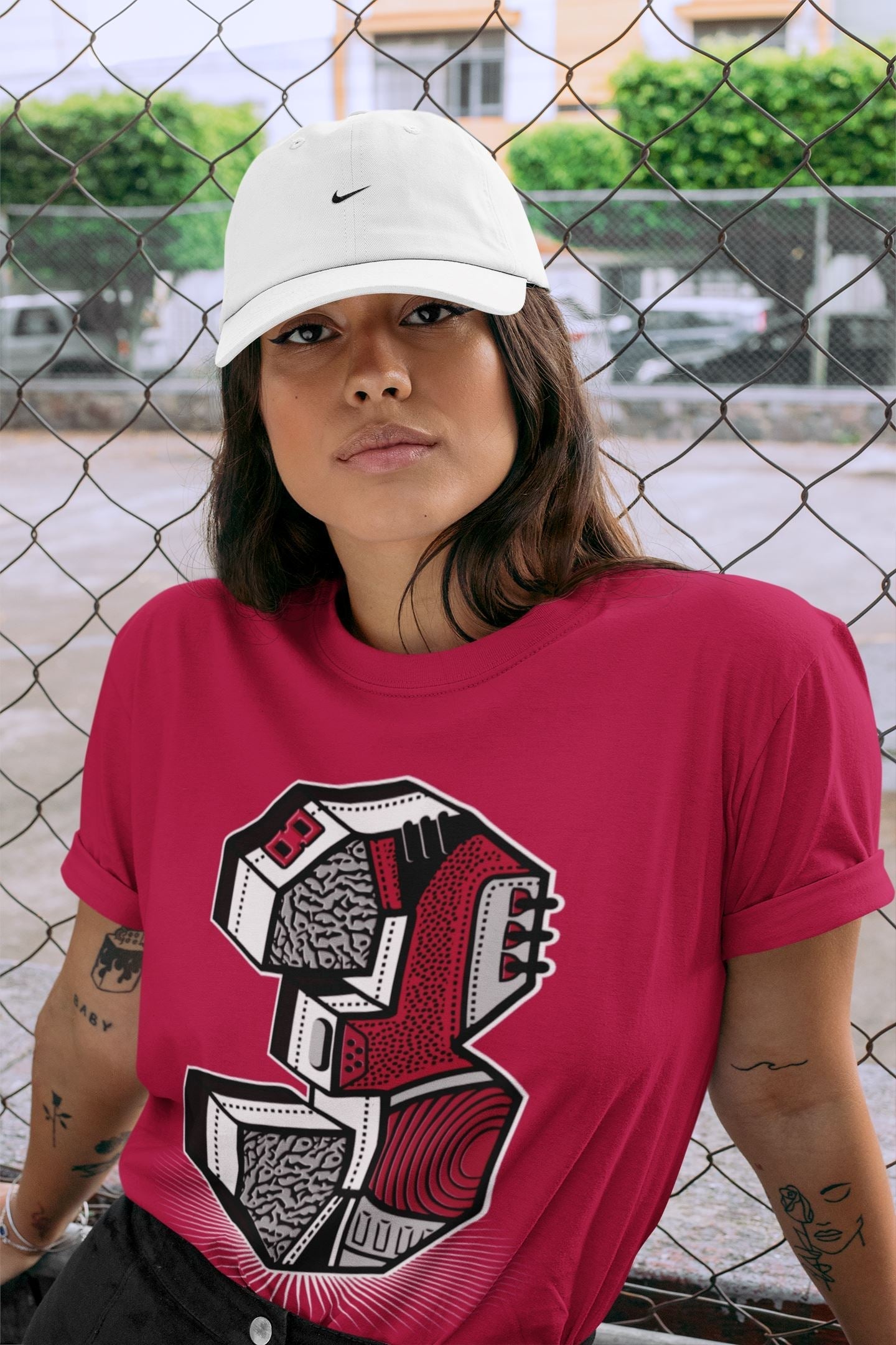 Three Statue Unisex Tops - Air Jordan 3 Cardinal