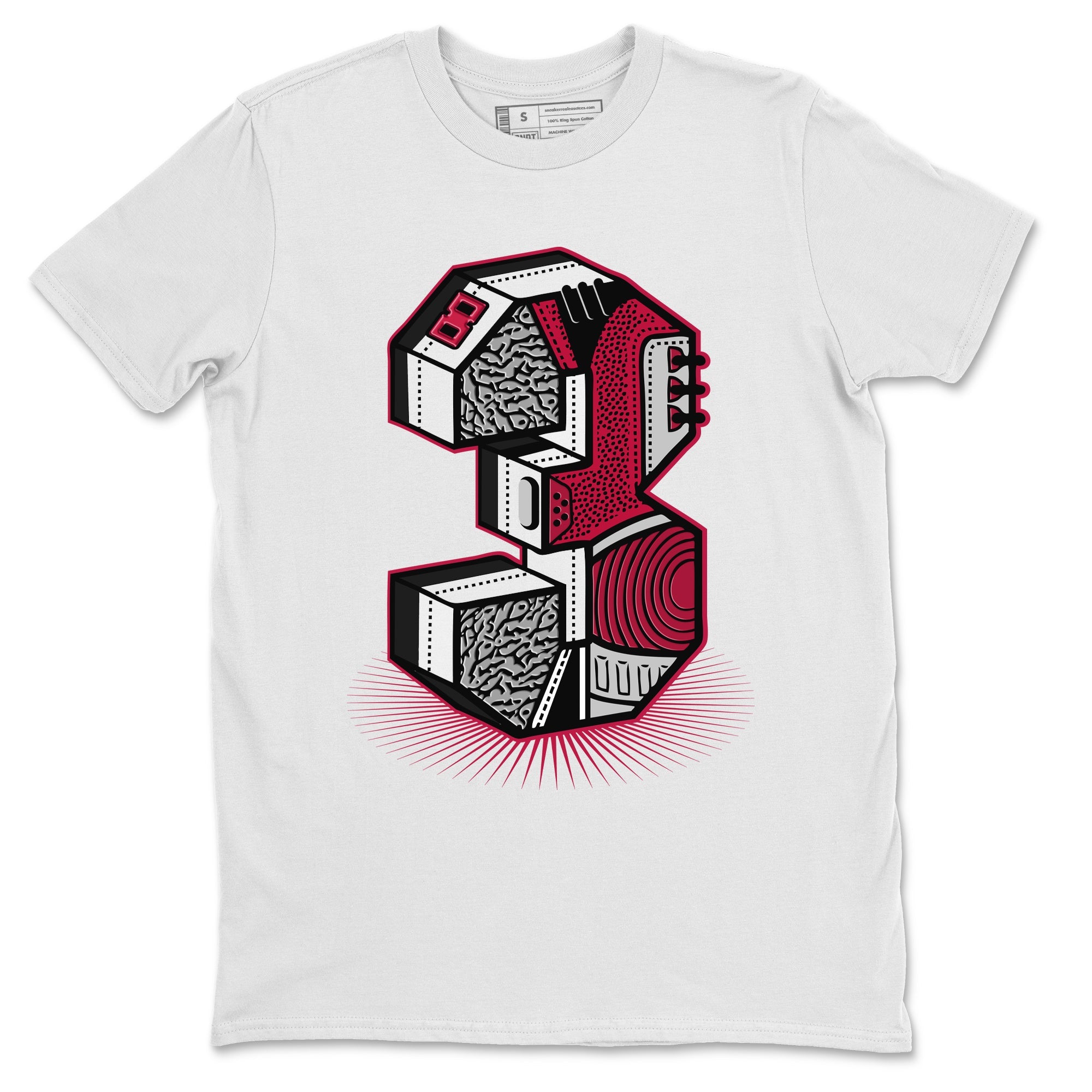 Three Statue Unisex Tops - Air Jordan 3 Cardinal