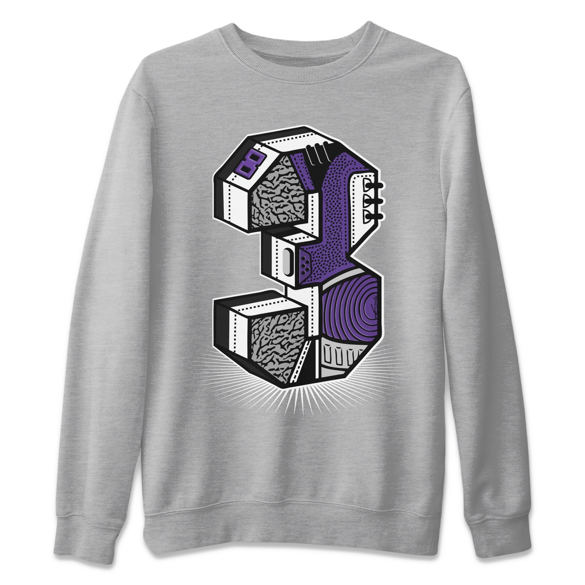 Three Statue Unisex Tops - Air Jordan 3 Dark Iris