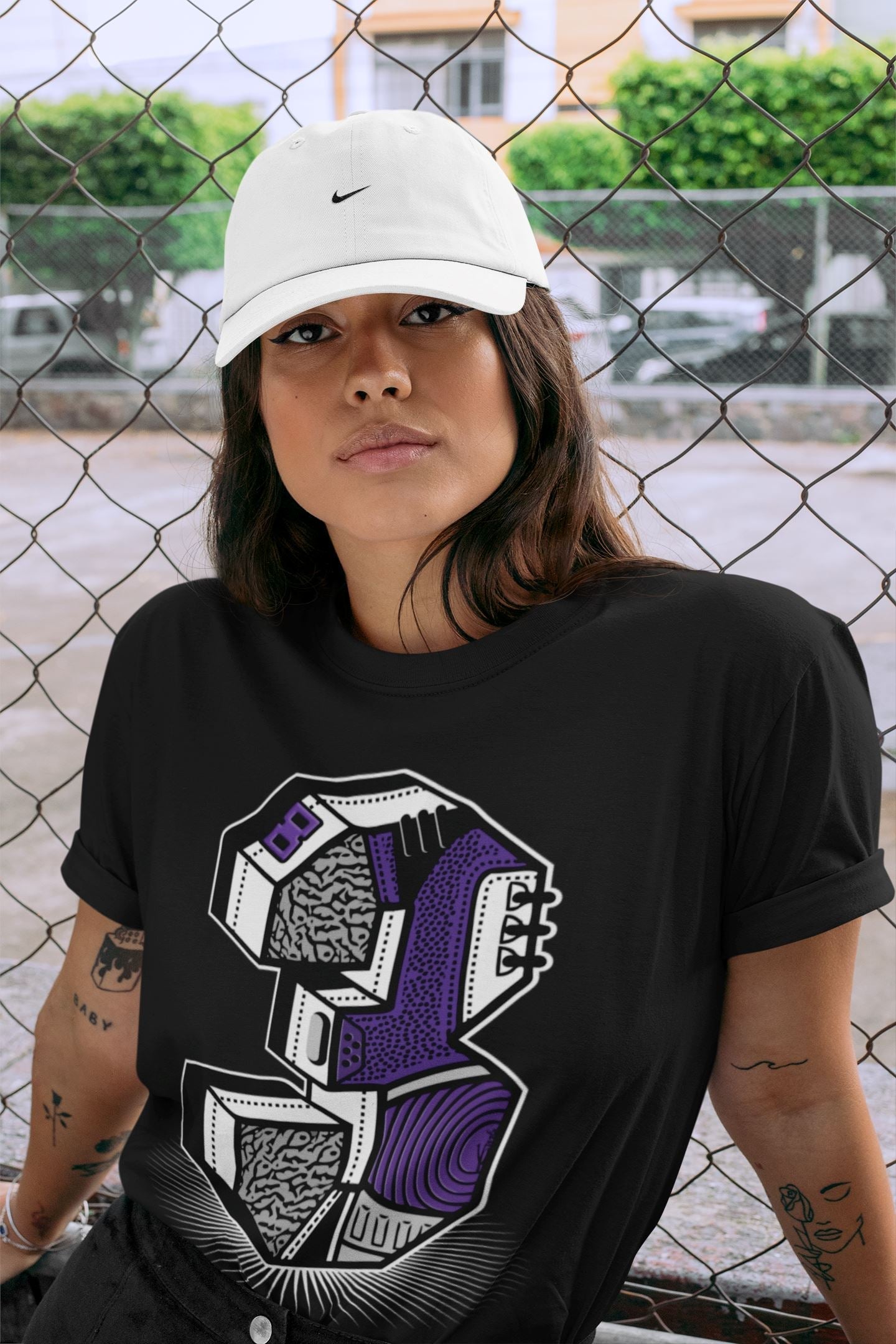 Three Statue Unisex Tops - Air Jordan 3 Dark Iris