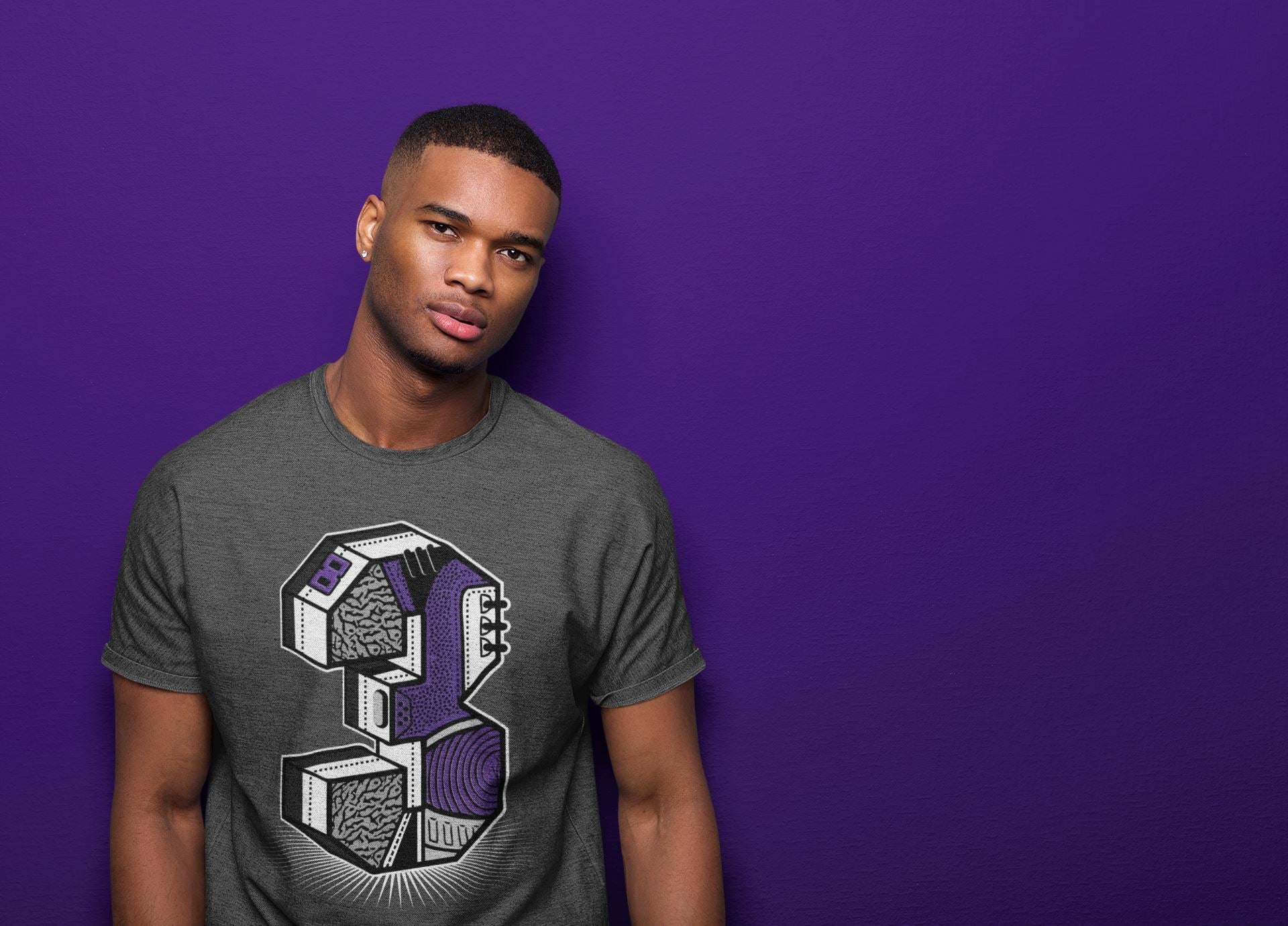 Three Statue Unisex Tops - Air Jordan 3 Dark Iris
