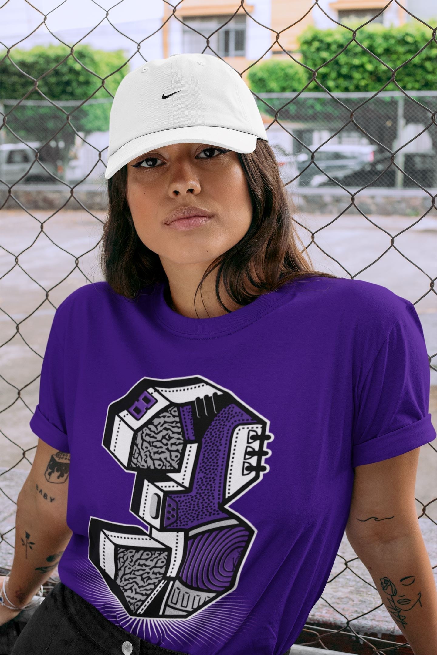 Three Statue Unisex Tops - Air Jordan 3 Dark Iris