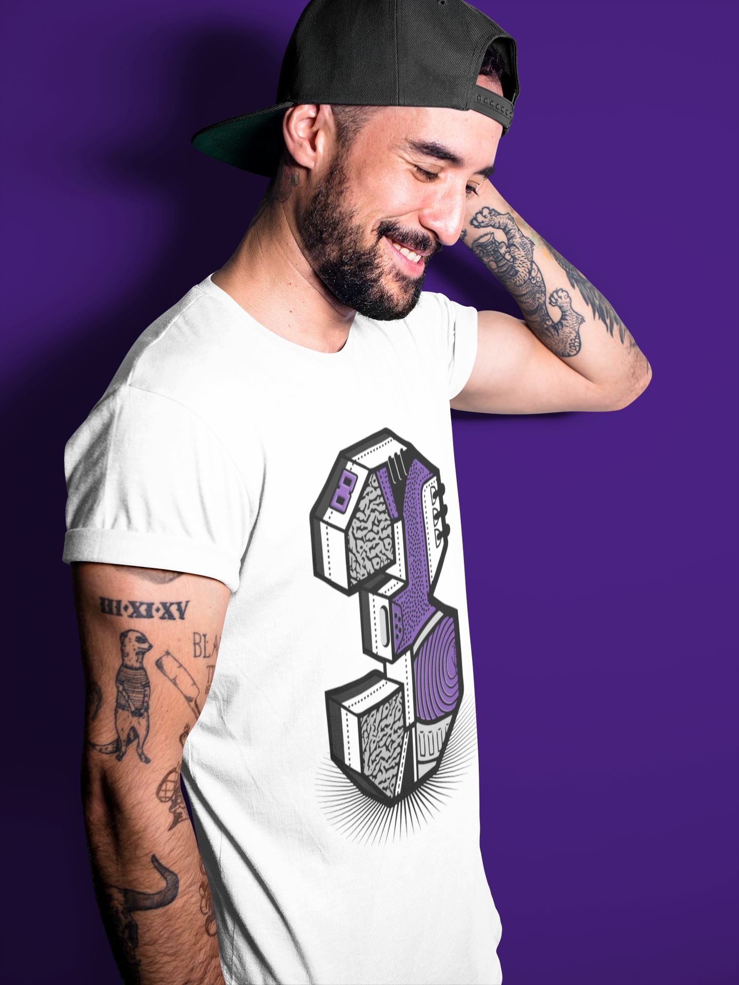 Three Statue Unisex Tops - Air Jordan 3 Dark Iris