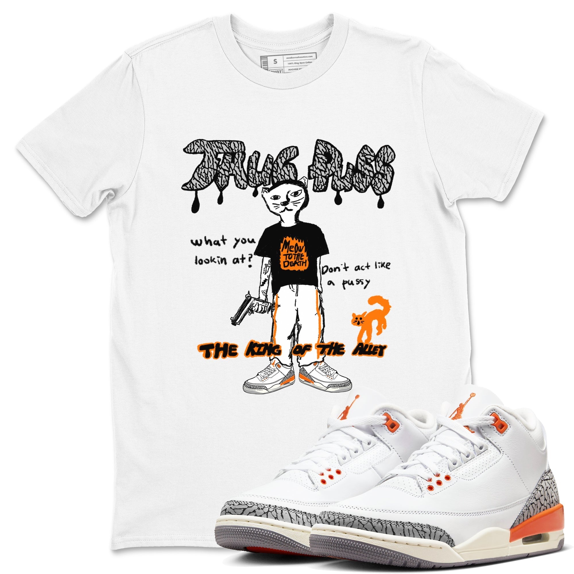Thug Puss snkmatch Tees - Air Jordan 3 Georgia Peach