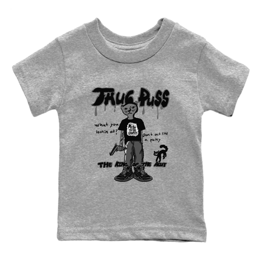 Thug Puss snkmatch Tees Kids - Air Jordan 4 Black Cat