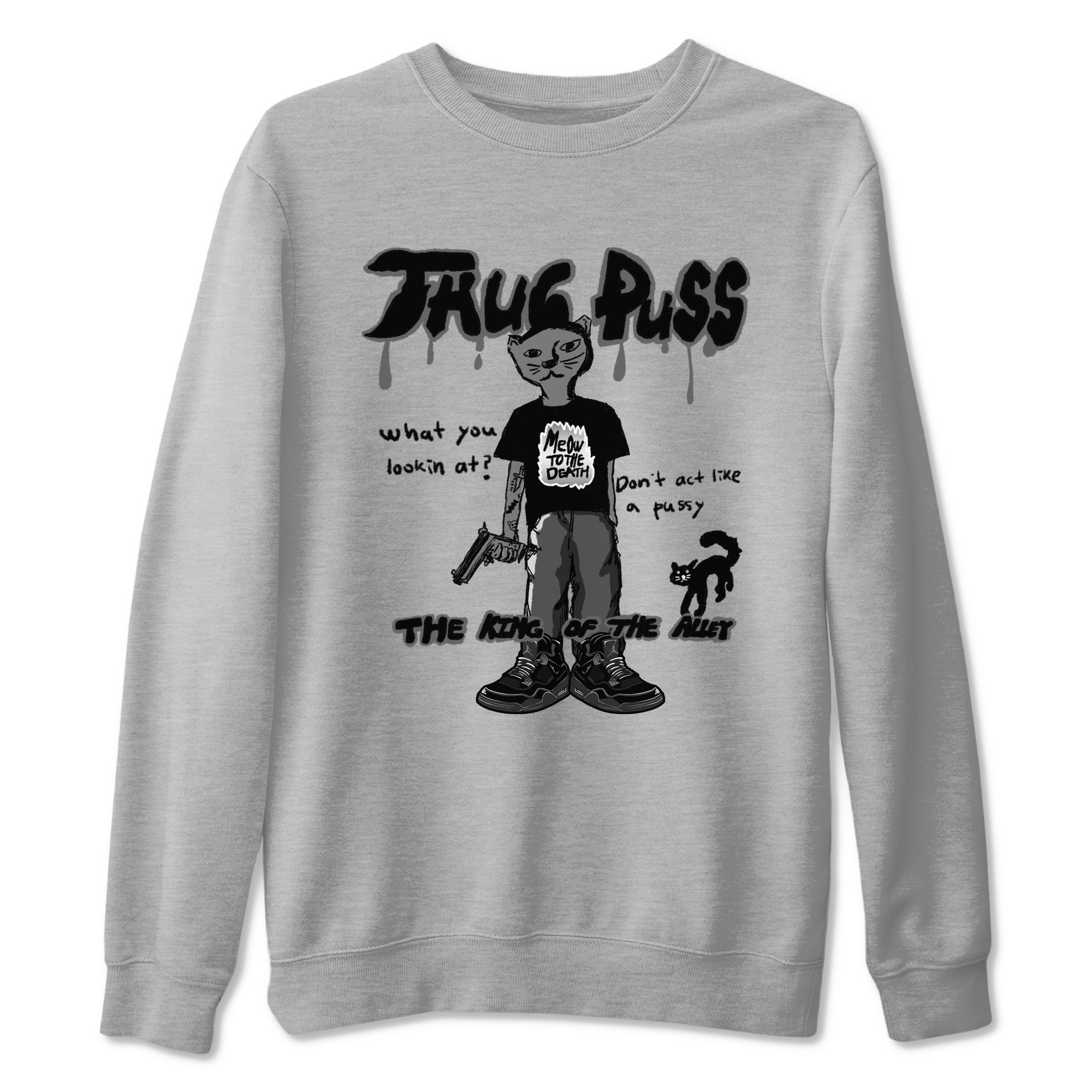 Thug Puss snkmatch Tees - Air Jordan 4 Black Cat