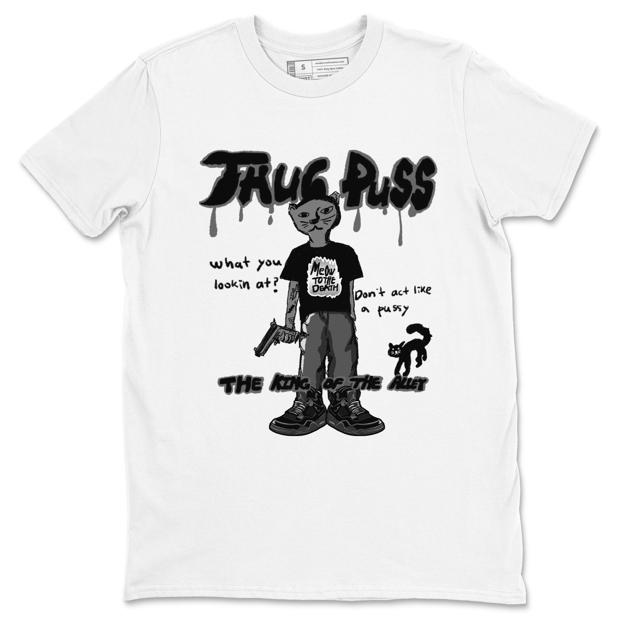 Thug Puss snkmatch Tees - Air Jordan 4 Black Cat