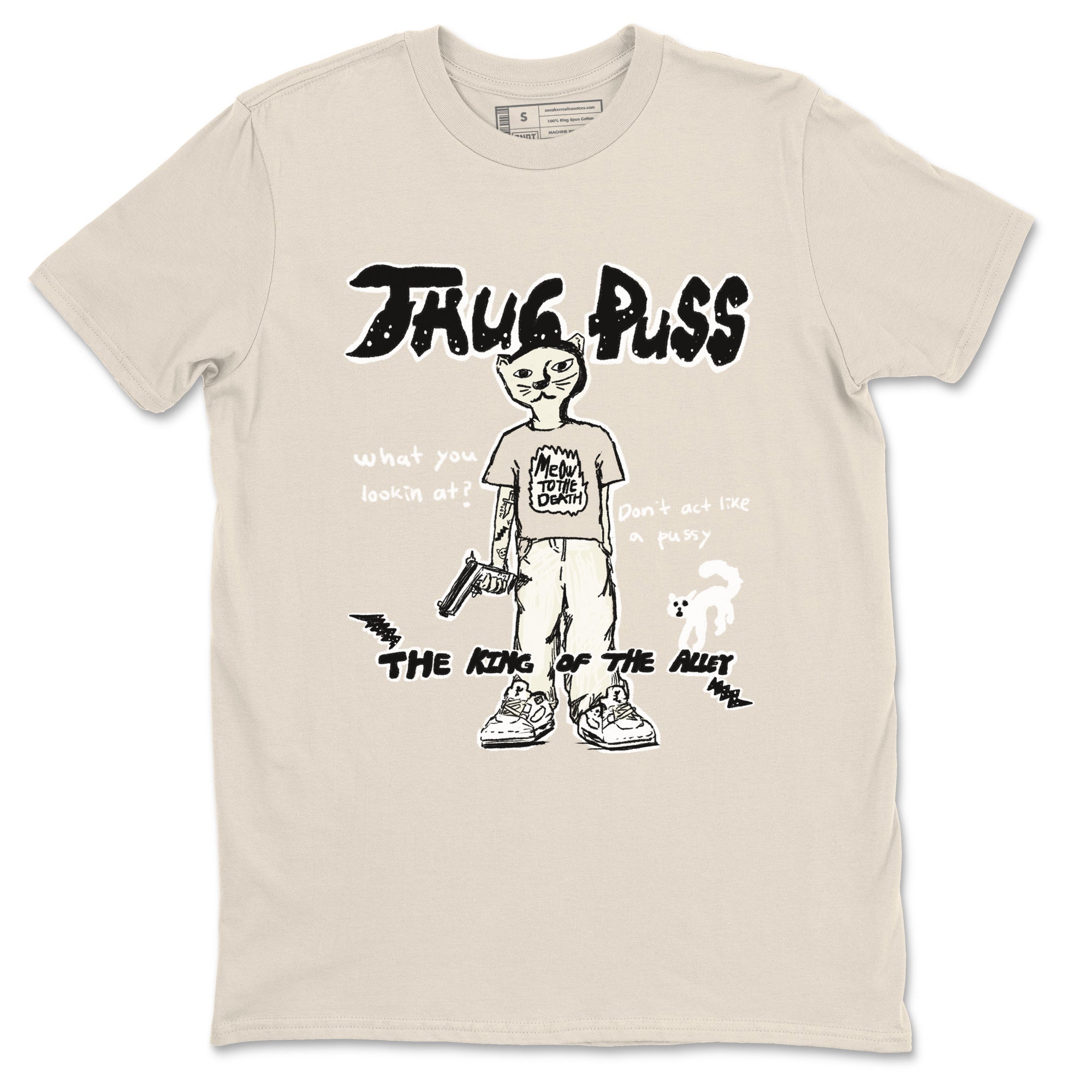 Thug Puss snkmatch Tees - Air Jordan 5 Sail