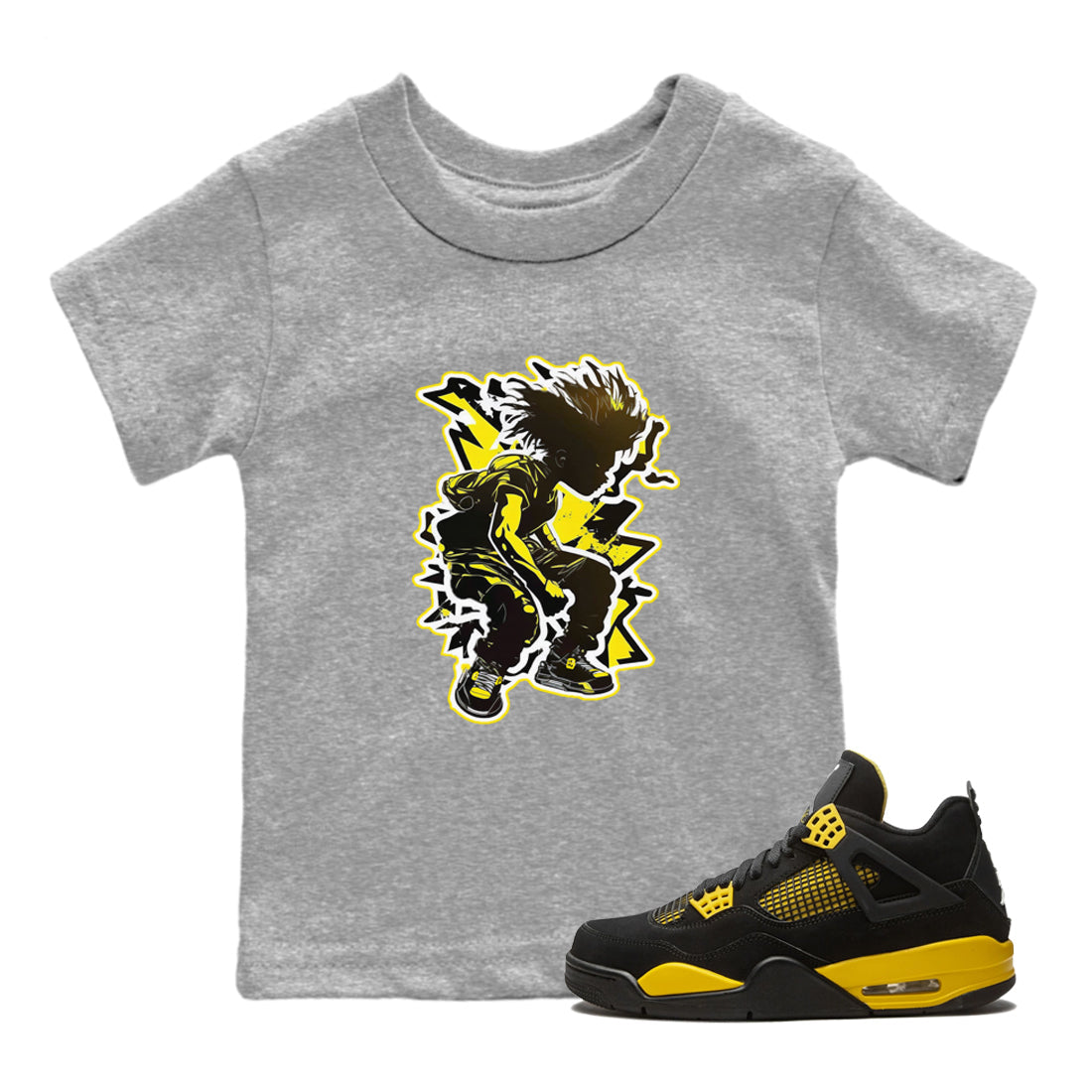 Thunder boy Kids Tops - Air Jordan 4 Thunder