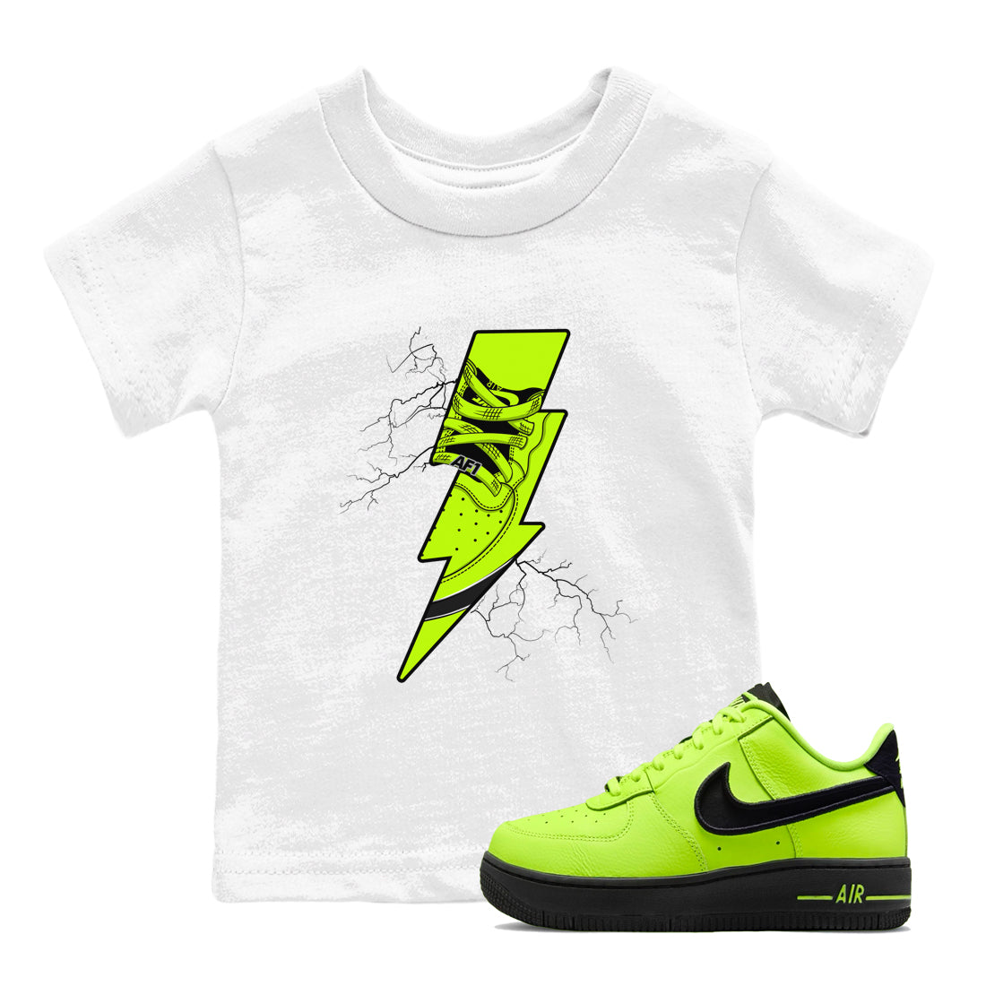 Thunder Kick snkmatch Tees Kids - Air Force 1 Volt